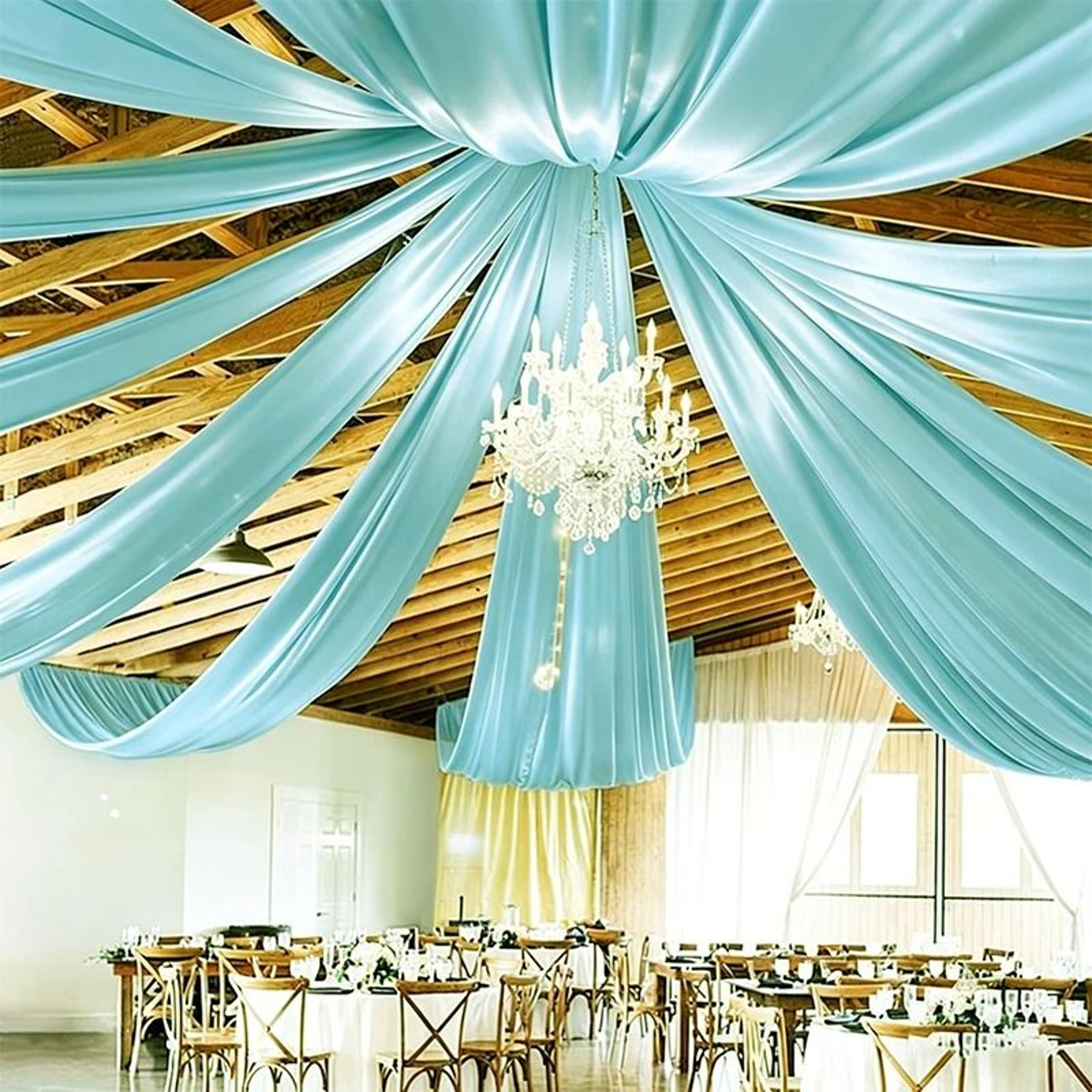 Satin Backdrop Curtain  Ceiling Drape Silky Party Decor For Weddings  Birthdays 11