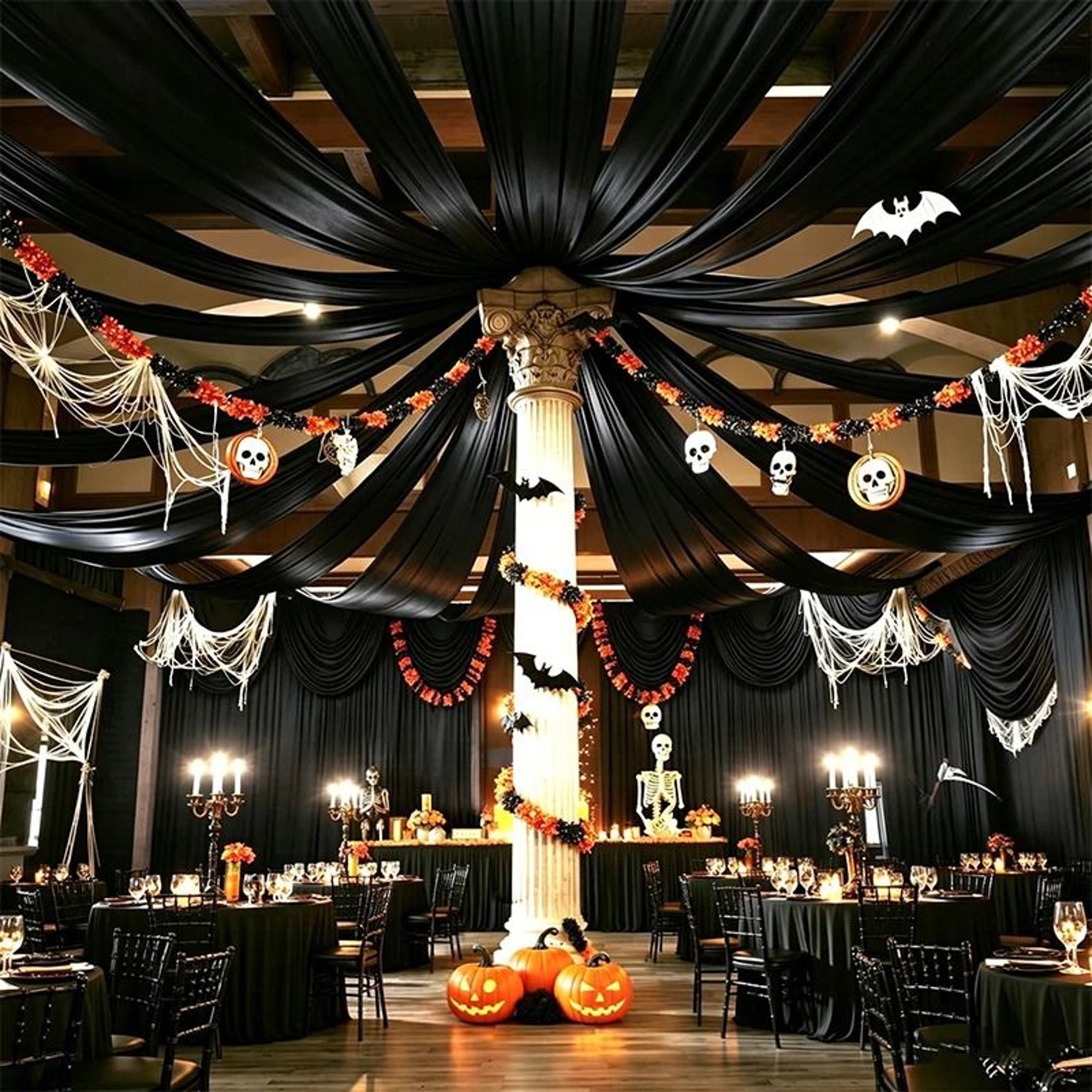 Satin Backdrop Curtain  Ceiling Drape Silky Party Decor For Weddings  Birthdays 12
