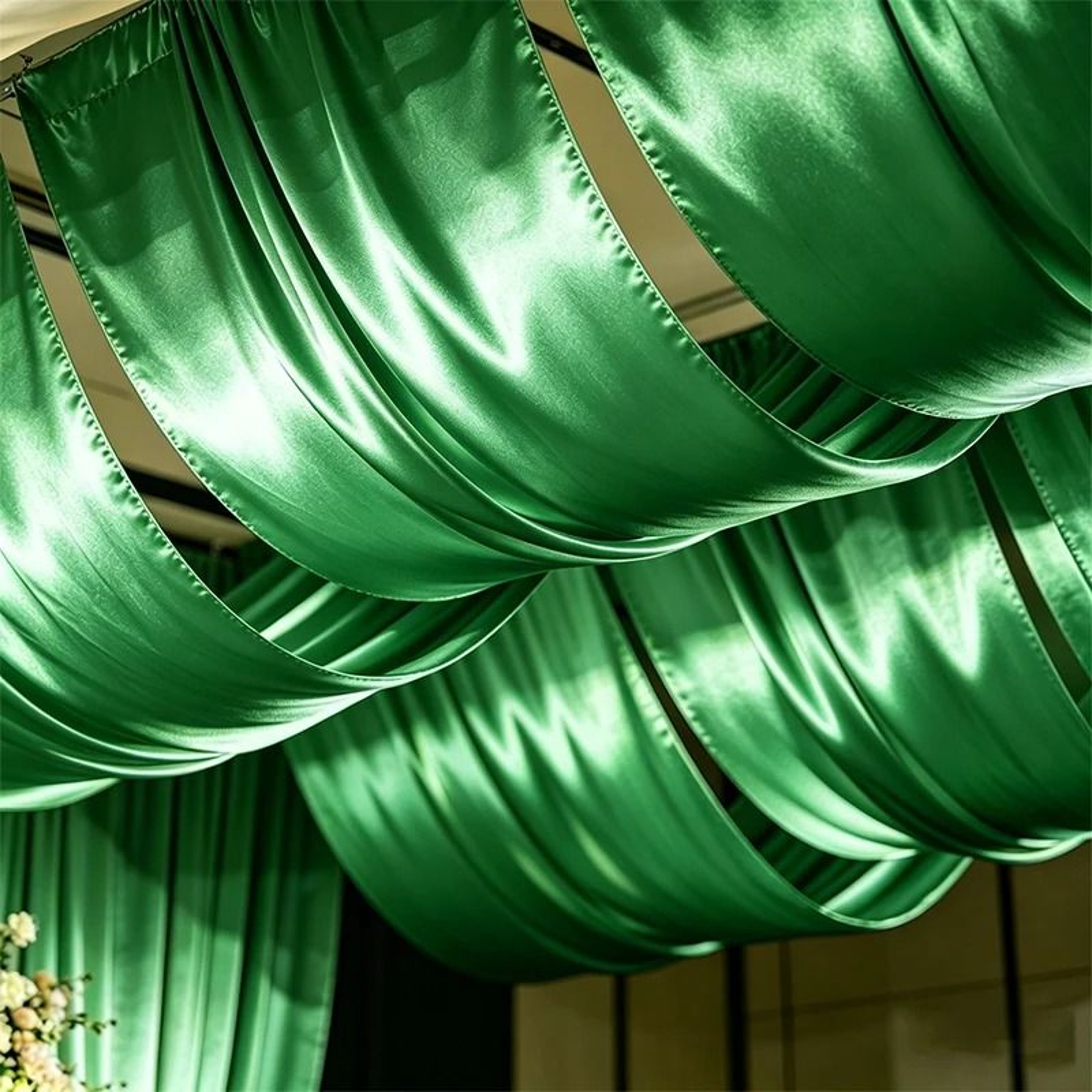 Satin Backdrop Curtain  Ceiling Drape Silky Party Decor For Weddings  Birthdays 23