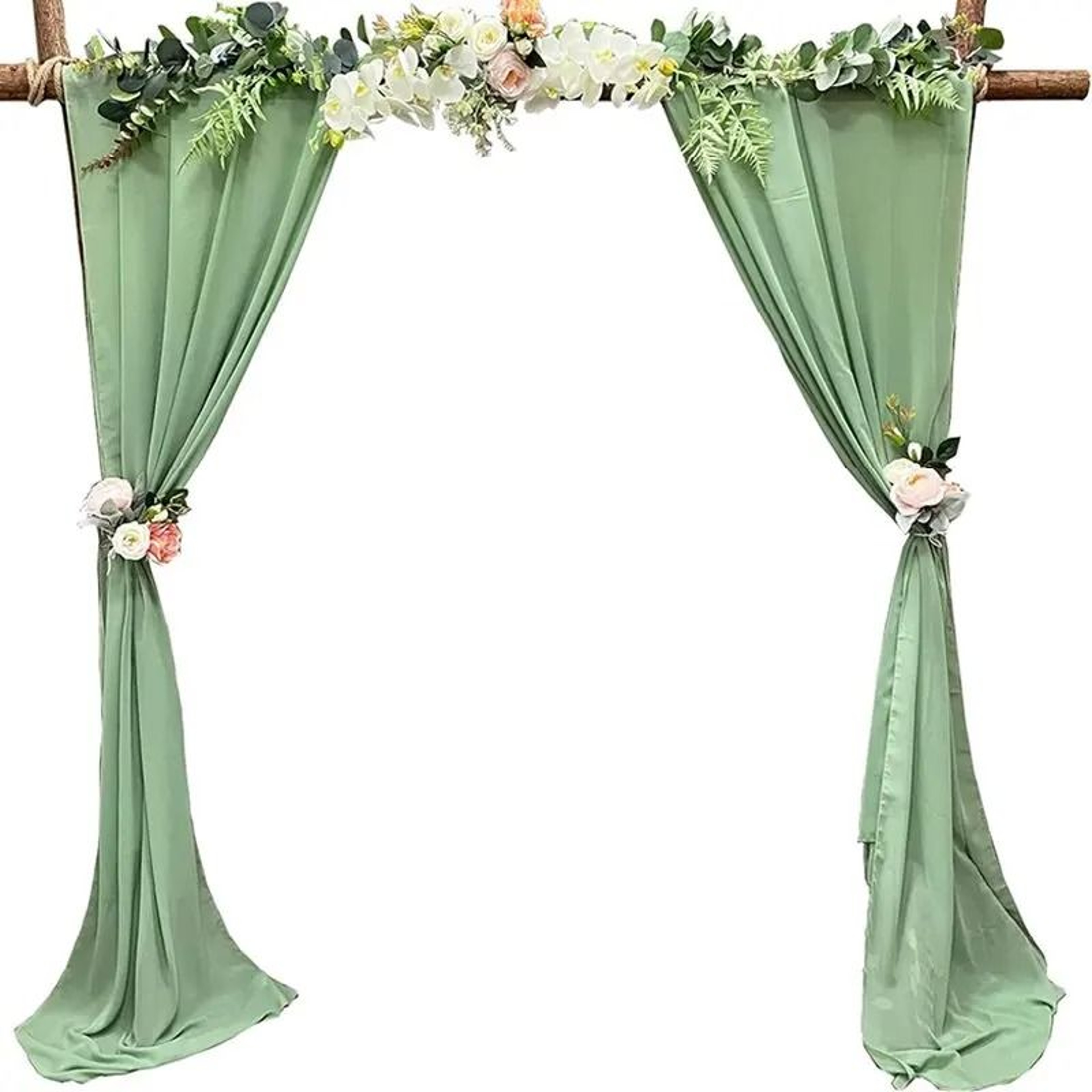 Sage Green Chiffon Table Runner Rustic Sheer Gauze Decor For Wedding  Baby Shower 2