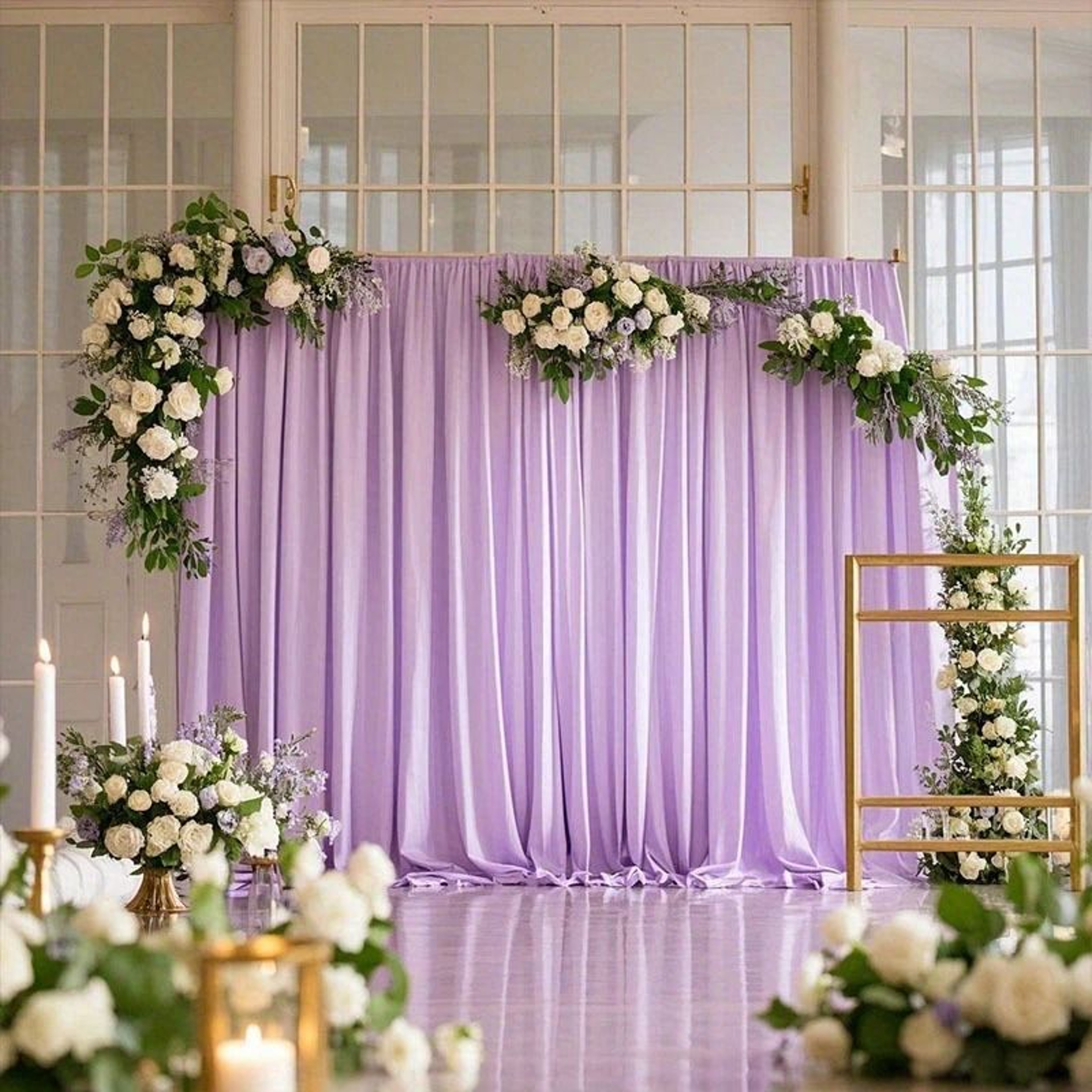 1 Panel Satin Backdrop Curtain Silky Shimmer Photo Drape Panel For Wedding Prom  Parties 6