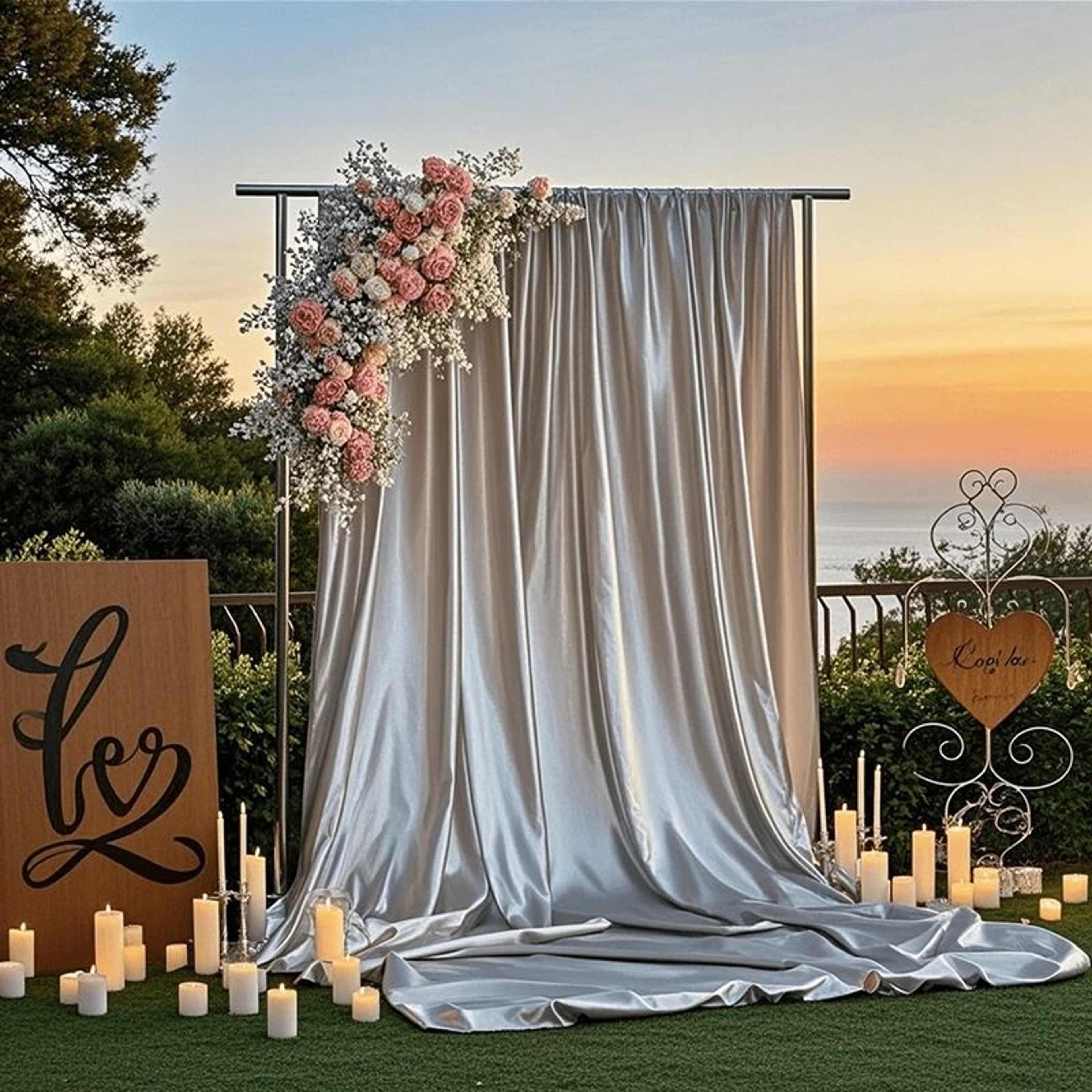 1 Panel Satin Backdrop Curtain Silky Shimmer Photo Drape Panel For Wedding Prom  Parties 4