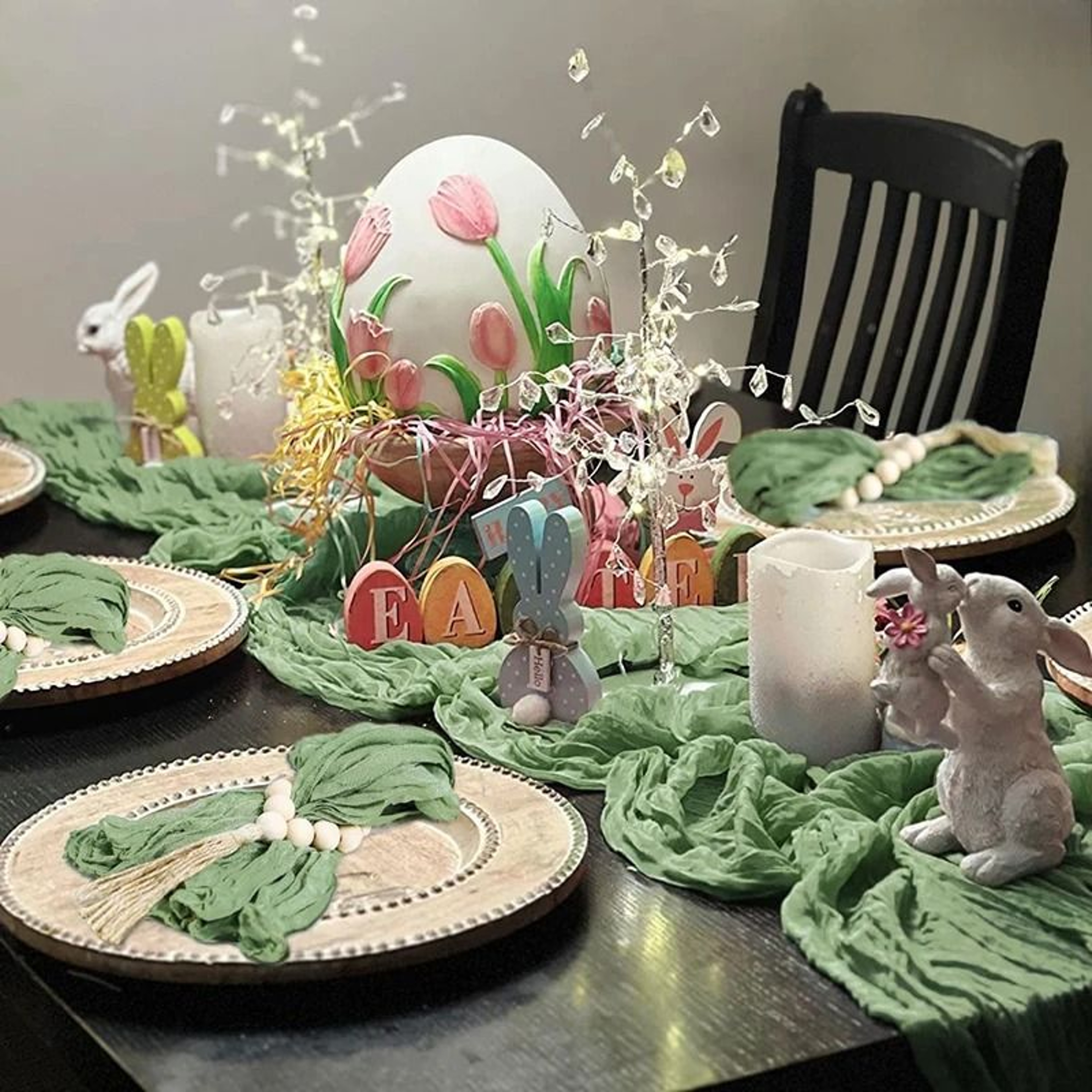 Sage Green Cheesecloth Table Runner Boho Gauze Sheer Drapery For Wedding Party  Baby Shower 1