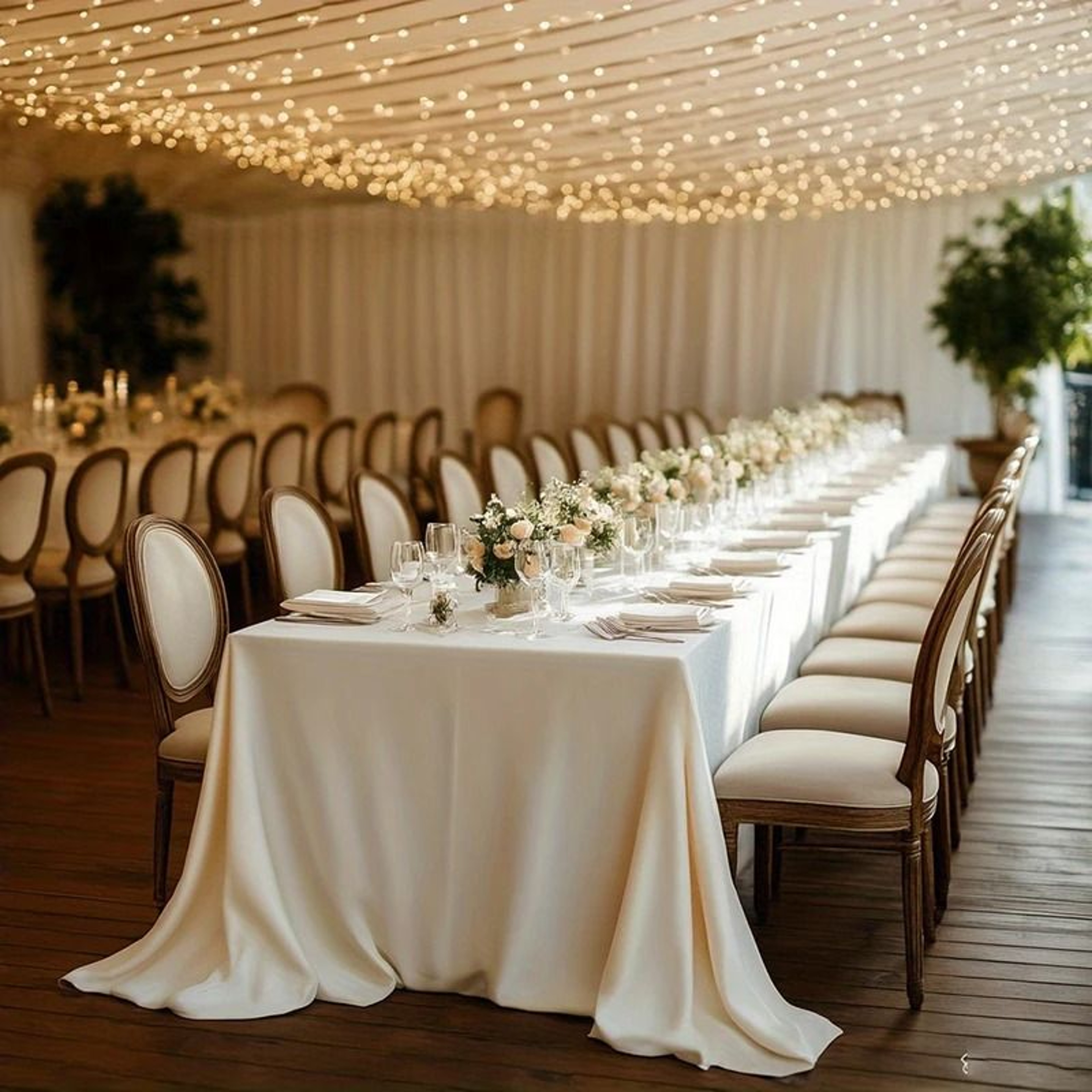 White Stretch Spandex Rectangle Tablecloth WrinkleFree Fitted Polyester Cover For Wedding  Party De 7