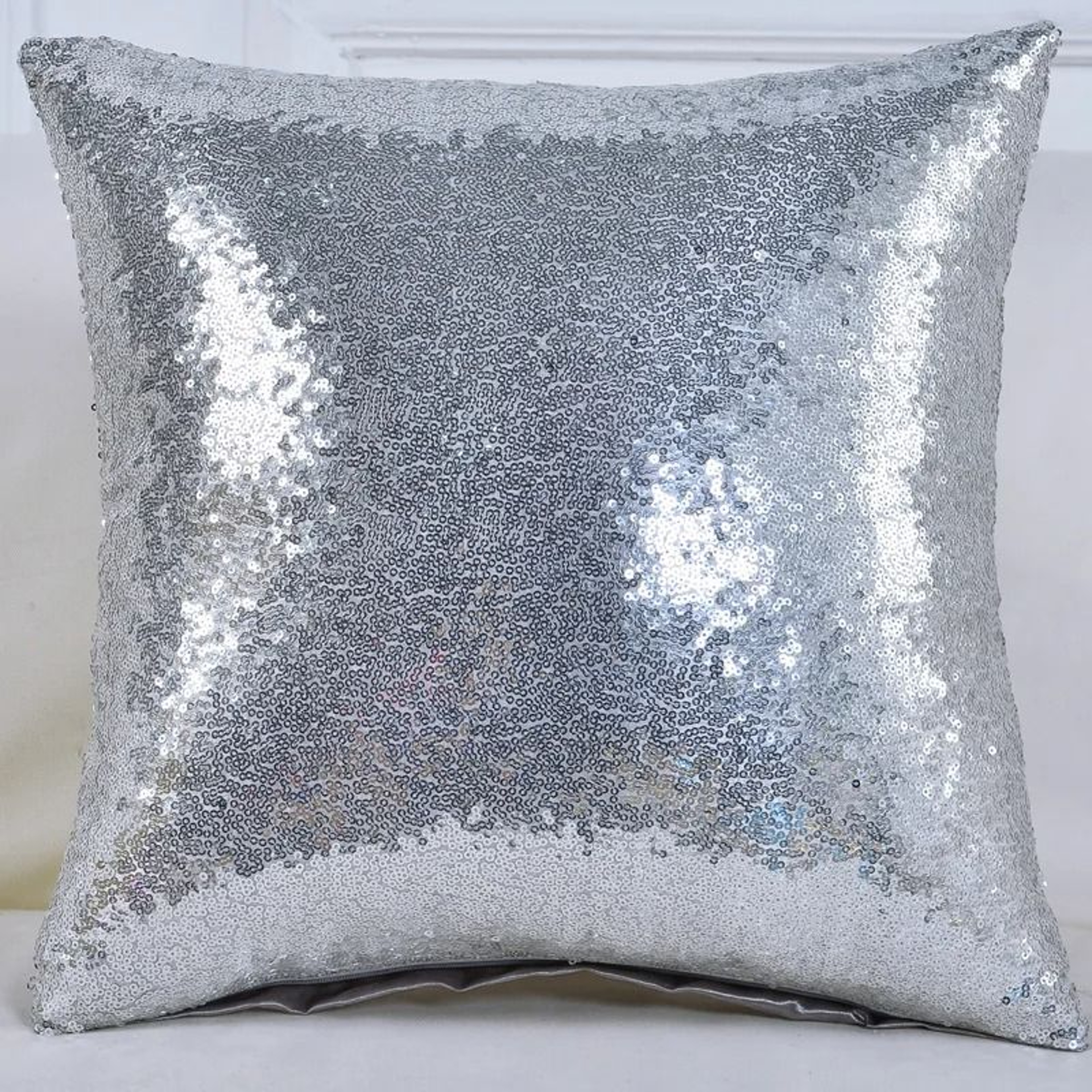 Gold Sequin Throw Pillow Covers 40x40cm Shiny Cushion Case With Hidden Zipper For Christmas  Sofa D 11