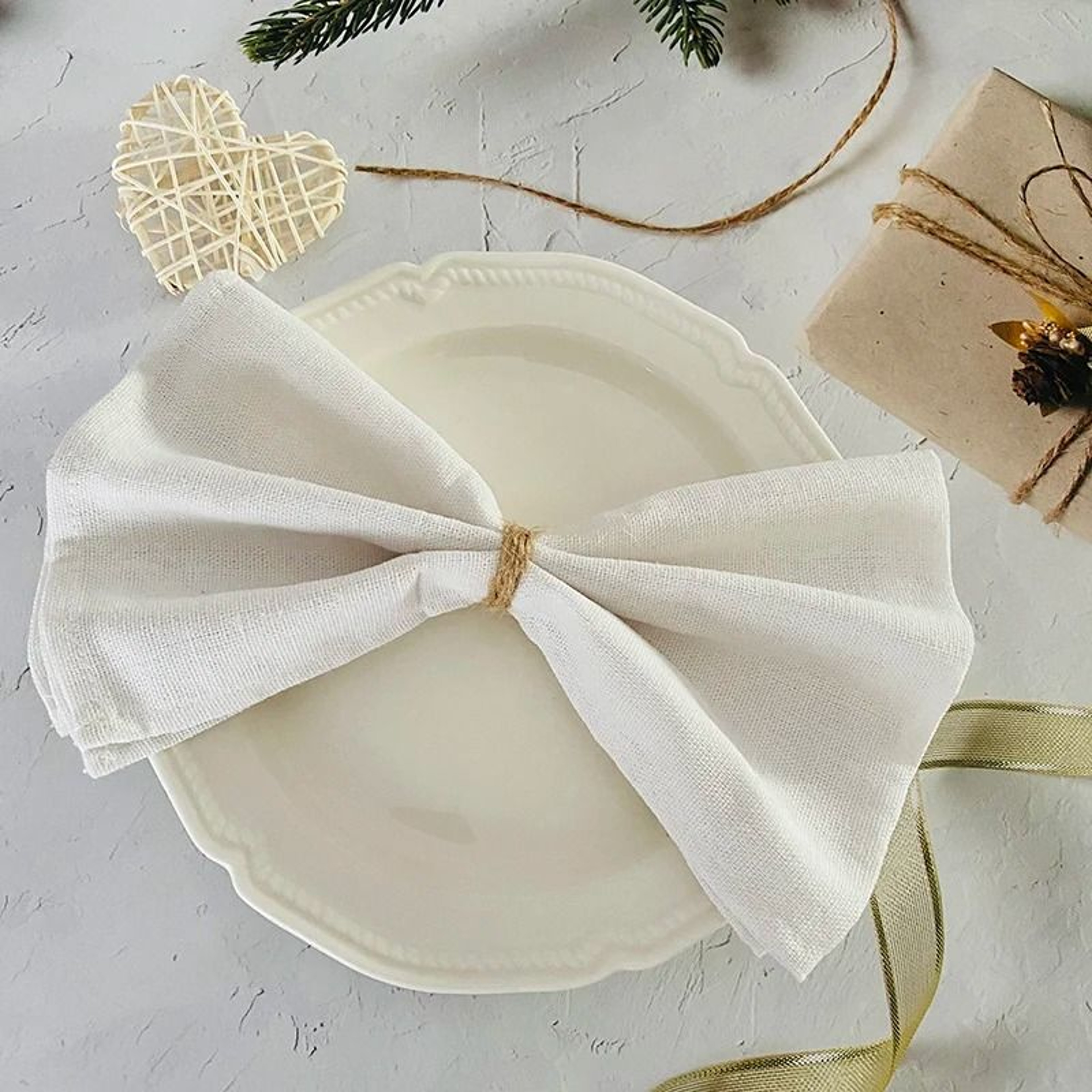 Orange Cotton Polyester Blend Cloth Napkins 6 Pieces 30x45cm Washable Dinner Napkins For Wedding  P 7