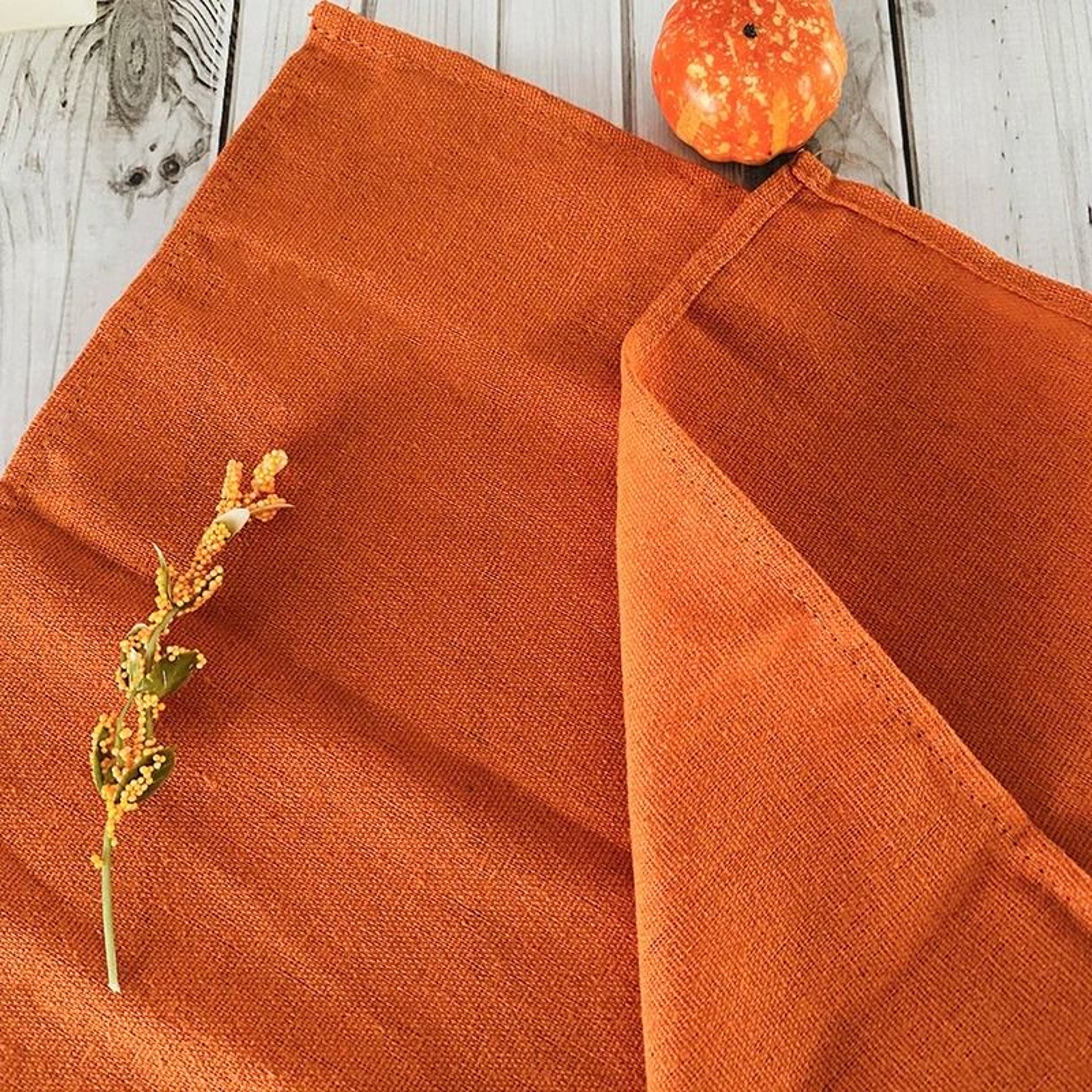 Orange Cotton Polyester Blend Cloth Napkins 6 Pieces 30x45cm Washable Dinner Napkins For Wedding  P 3