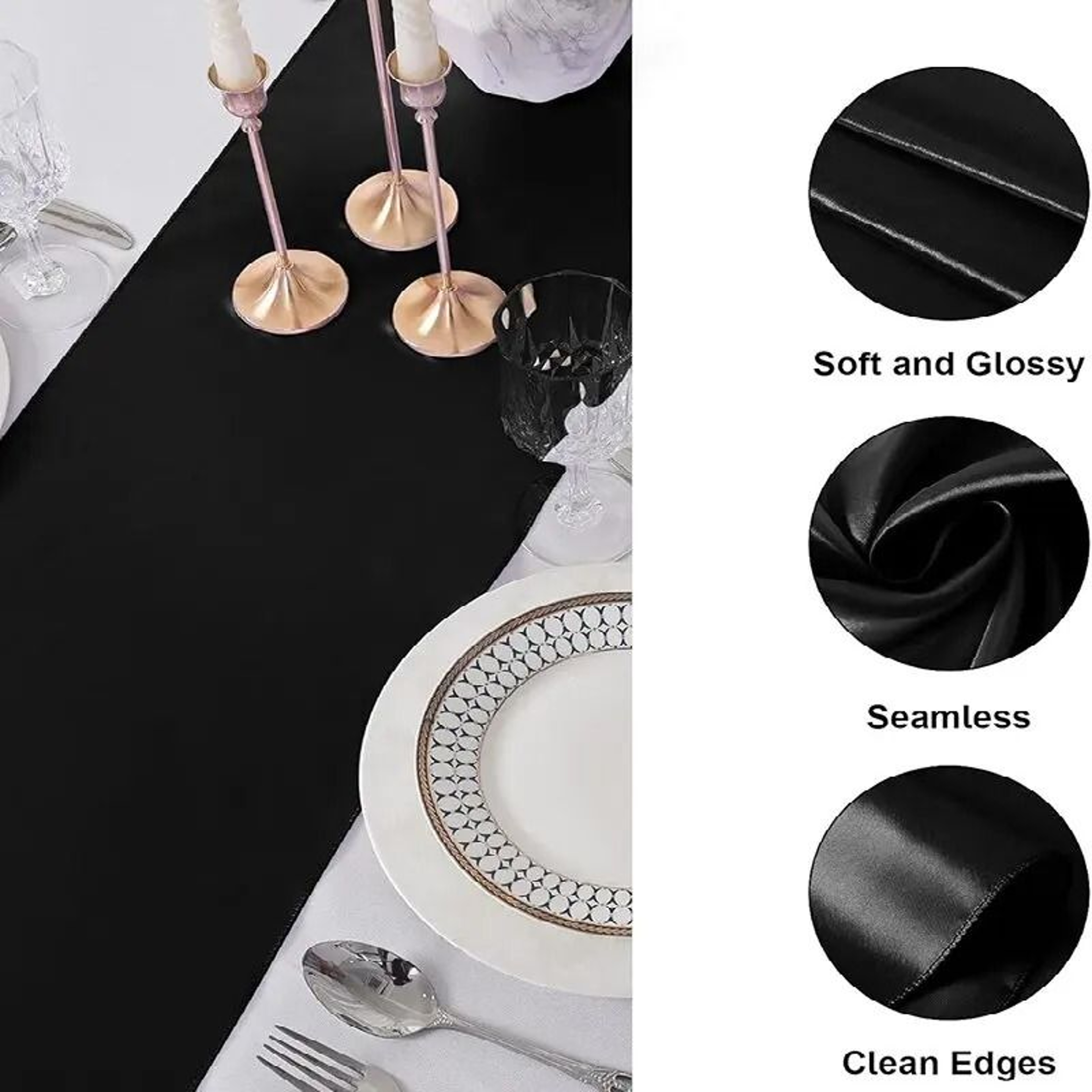 MultiFunctional Satin Table Runner  Silky Scarf Shawl Lustrous Fabric Decor For Wedding Bridal Show 11