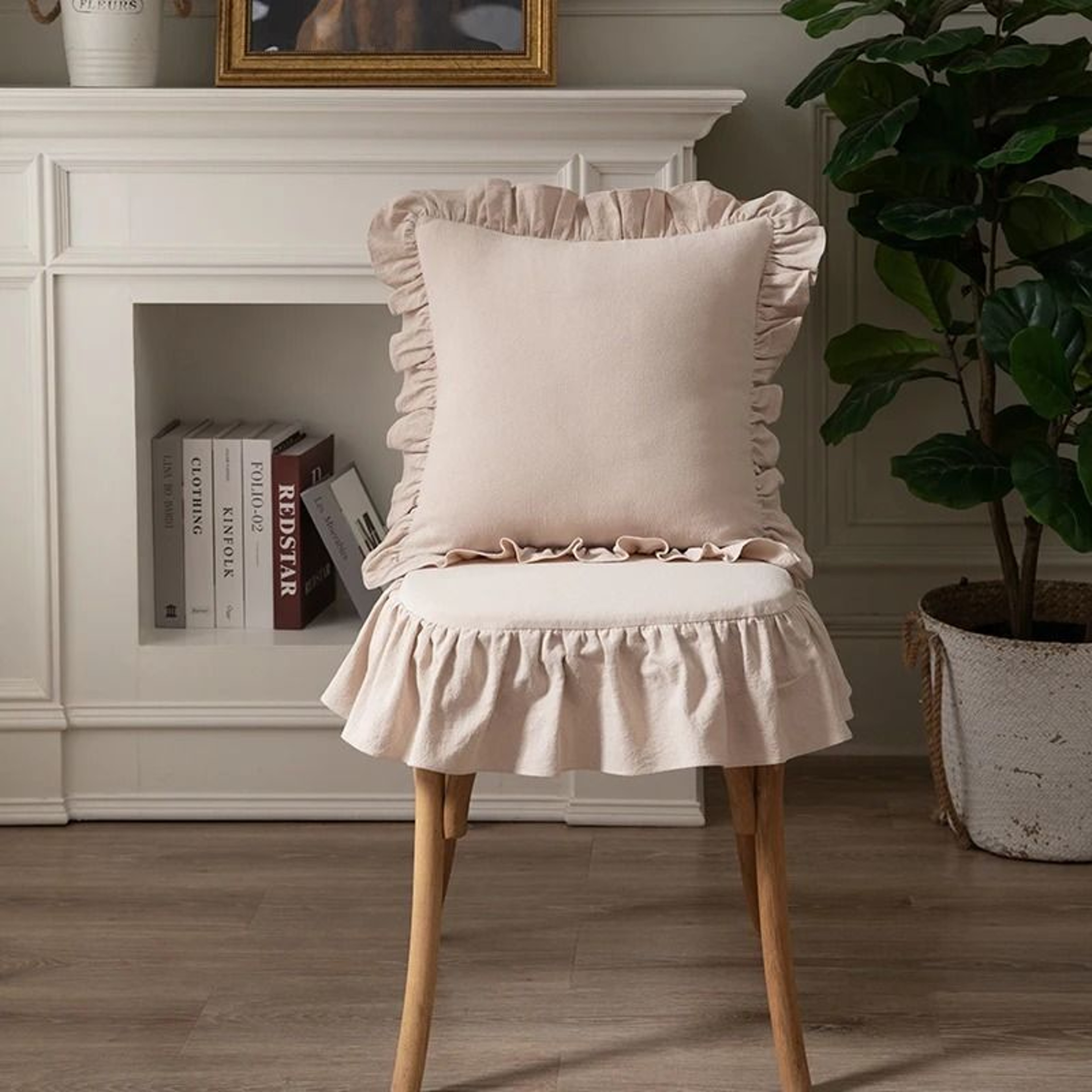 Soft Washed Cotton Ruffle Pillow Cases With Envelope Closure Cushion Cover For Sofa Living Room  Be 14