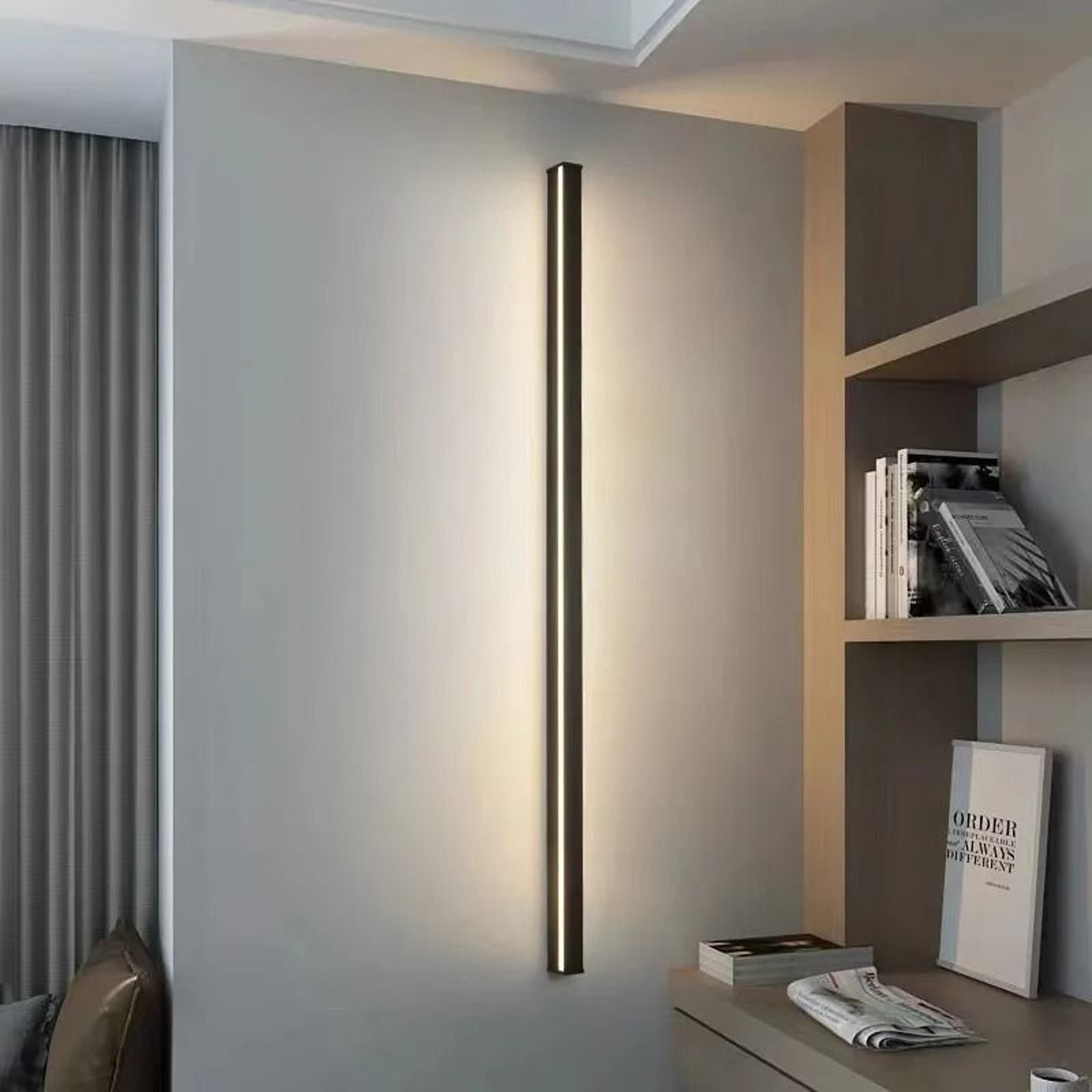 Superlong Minimalist LED Line Wall Light 200CM Modern Indoor Sconce For TV Background Living Room   2