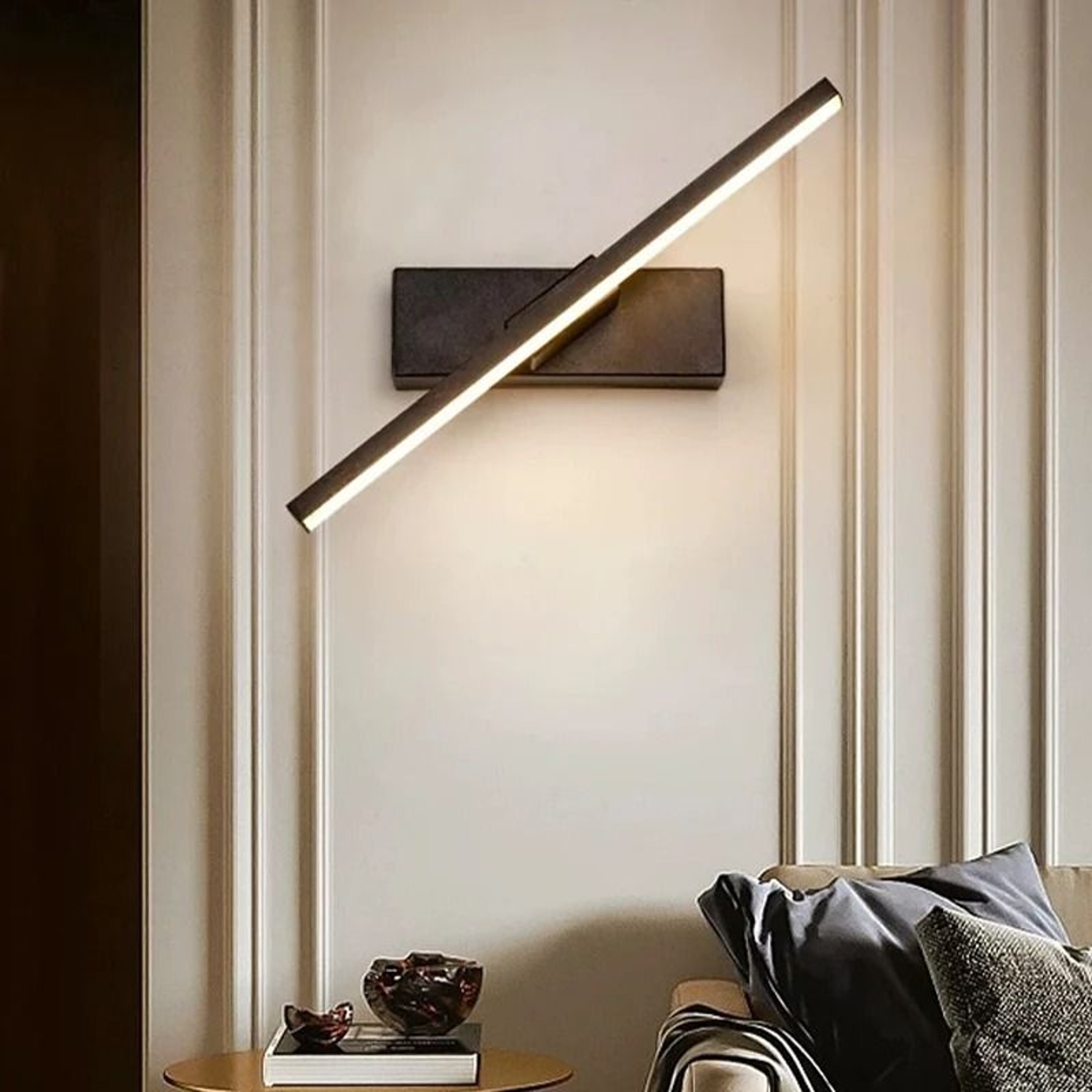 DAMIASMIL Rotatable LED Bathroom Mirror Wall Light Modern Linear Vanity Sconce For Bedroom  Indoor  0