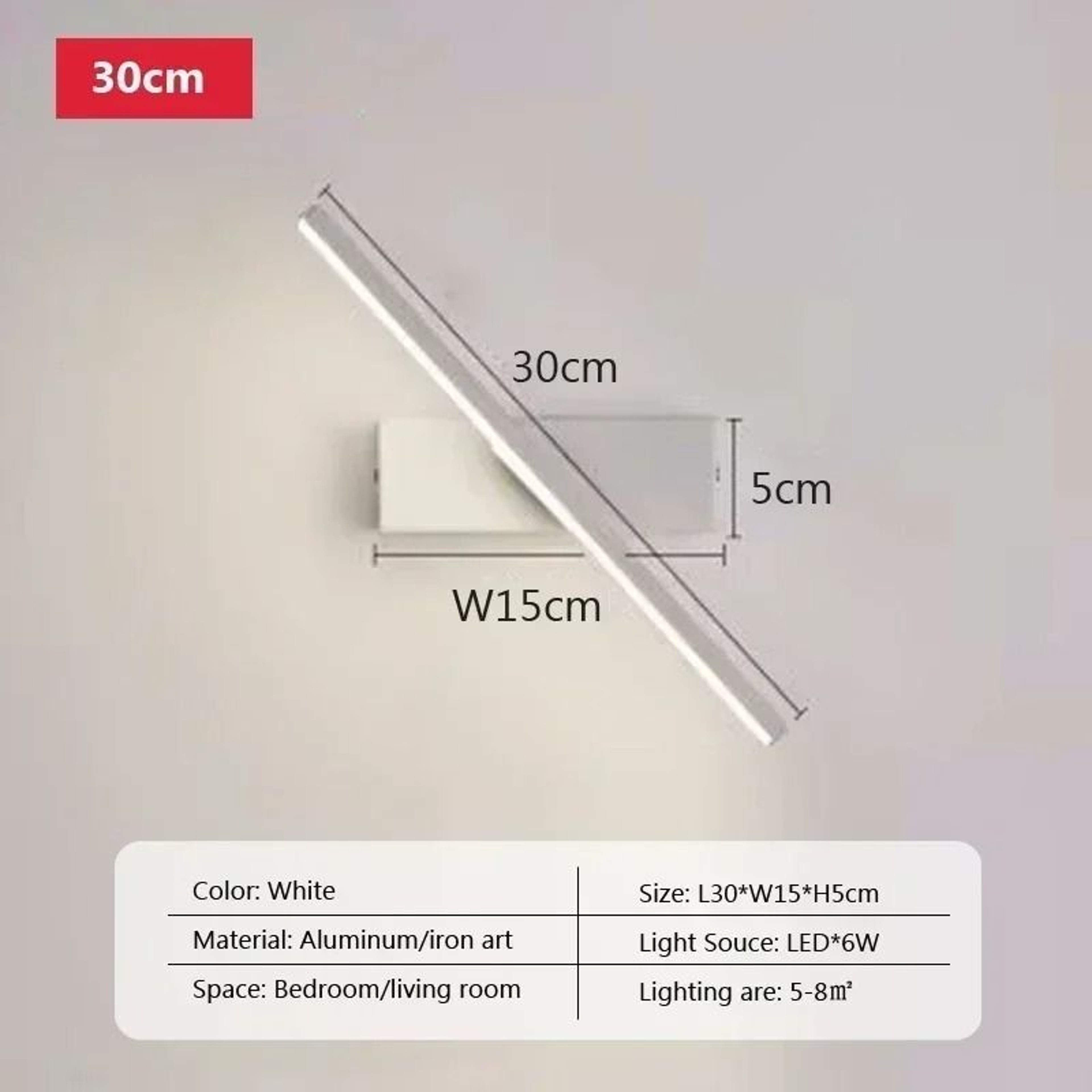 DAMIASMIL Rotatable LED Bathroom Mirror Wall Light Modern Linear Vanity Sconce For Bedroom  Indoor  7