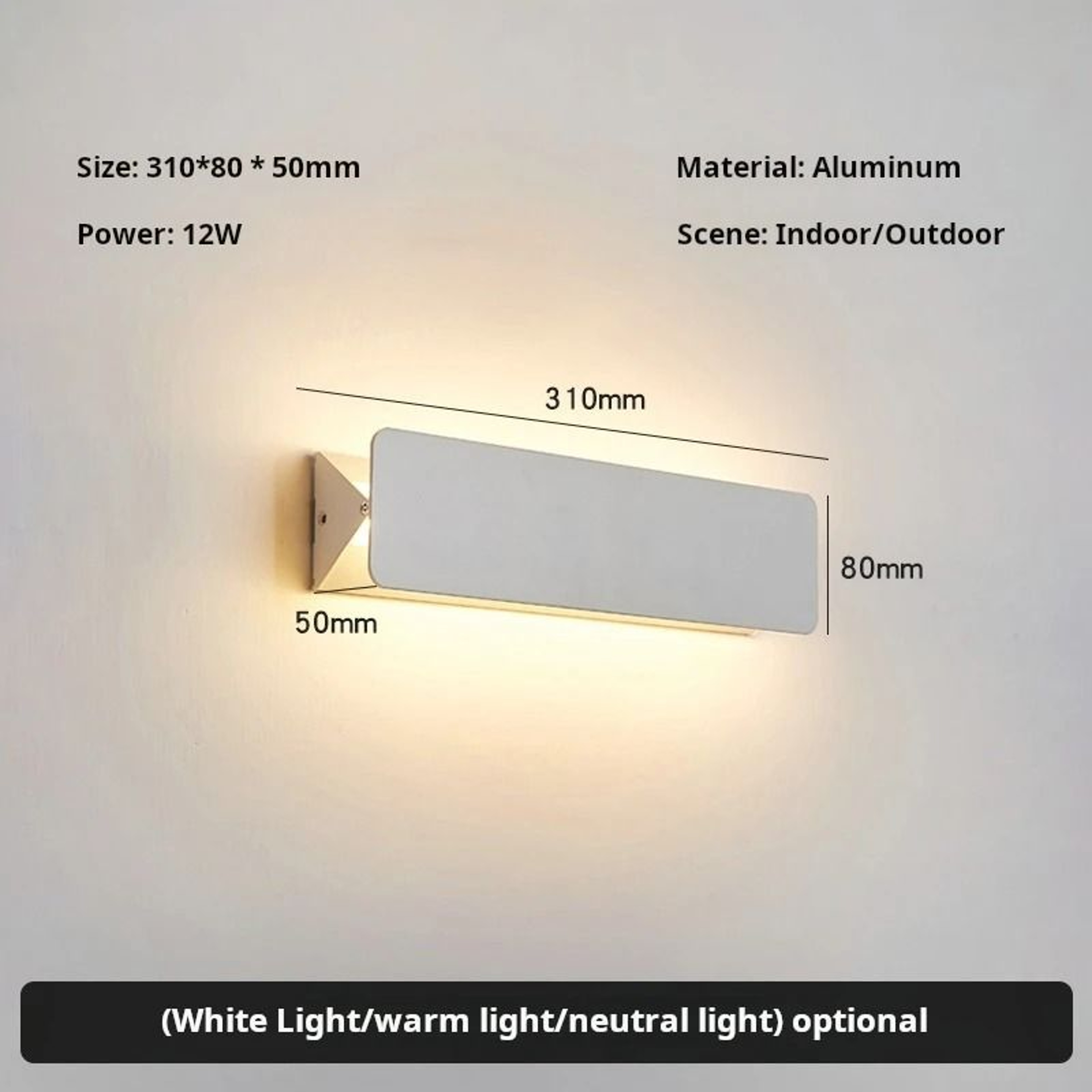 Modern Adjustable Angle Aluminum Alloy LED Wall Lamp Sconce 8
