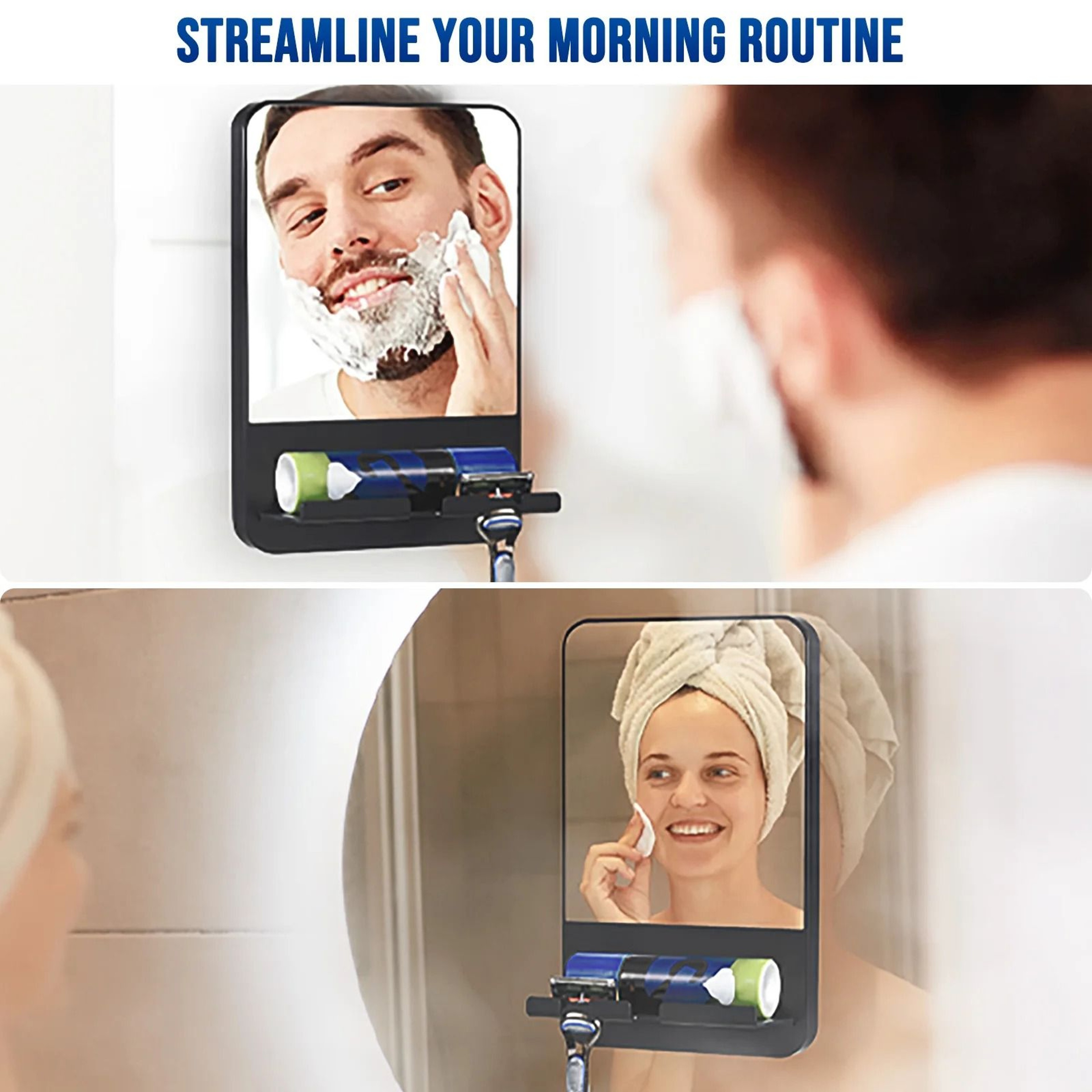 TAILI Acrylic AntiFog Shower Mirror For Fogless Bathroom Shaving  Travel 5