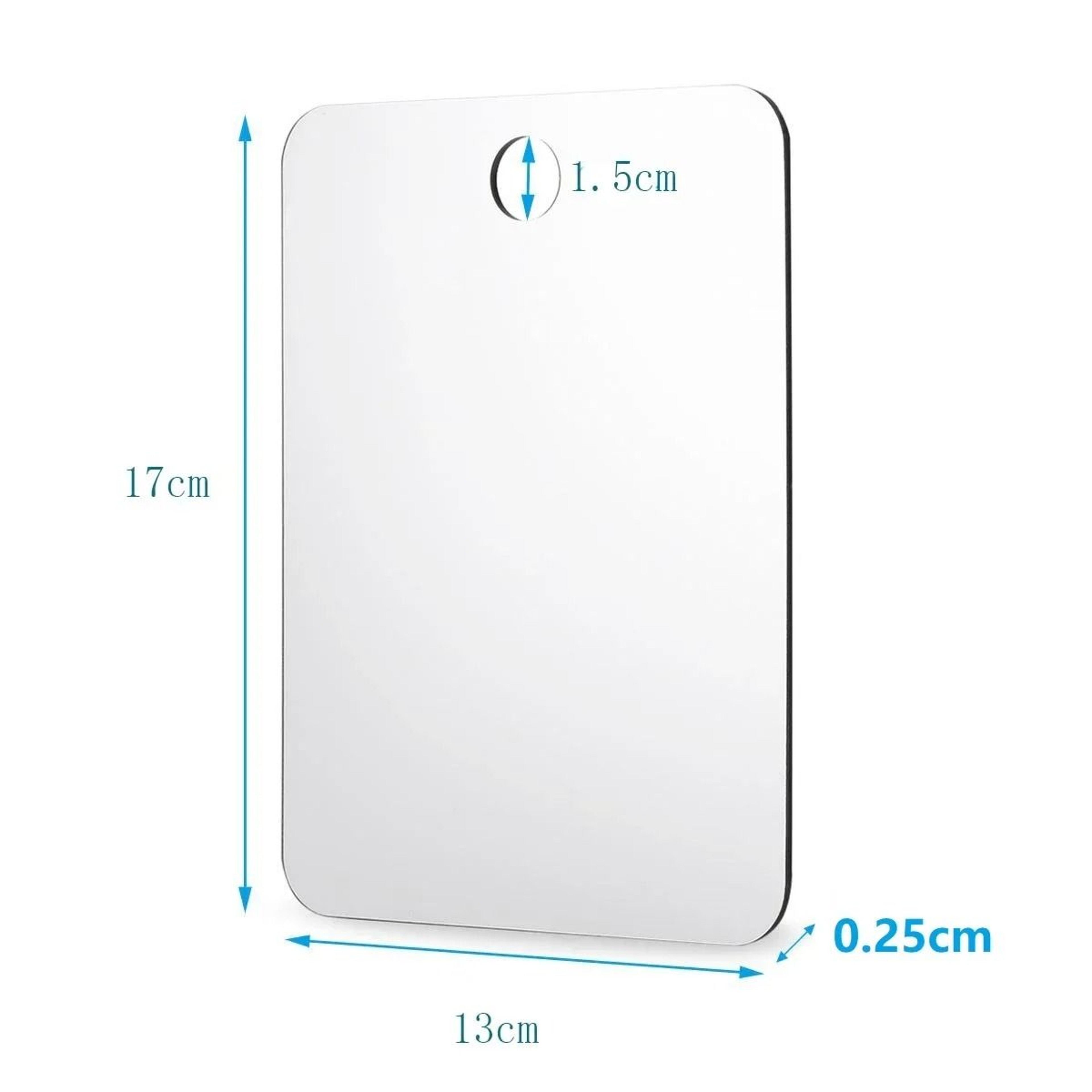 Unbreakable Acrylic FogFree Shower Mirror With Suction Cup Mount 7