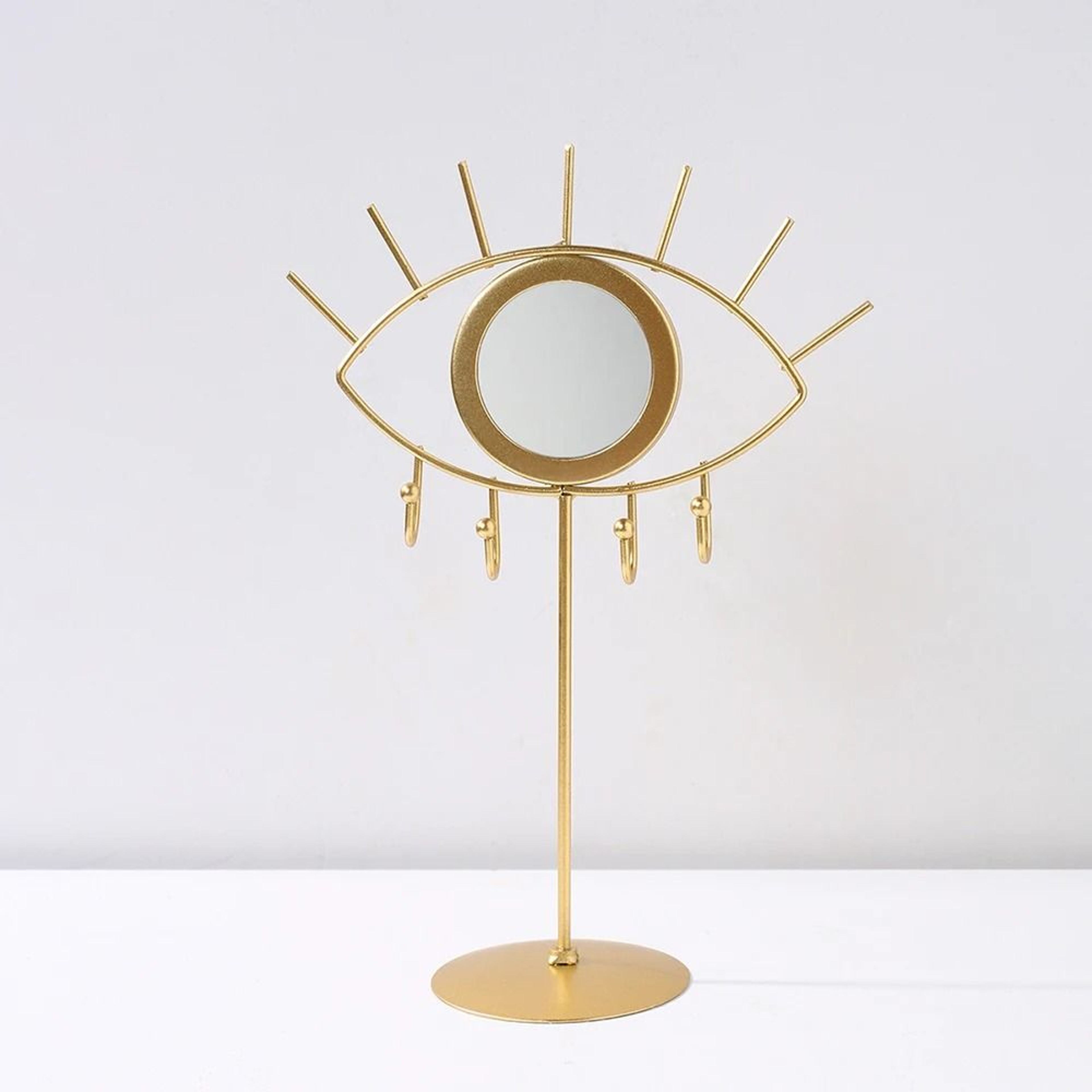 Gold Evil Eye Tabletop Makeup Mirror  Boho Home Decor Accent 6