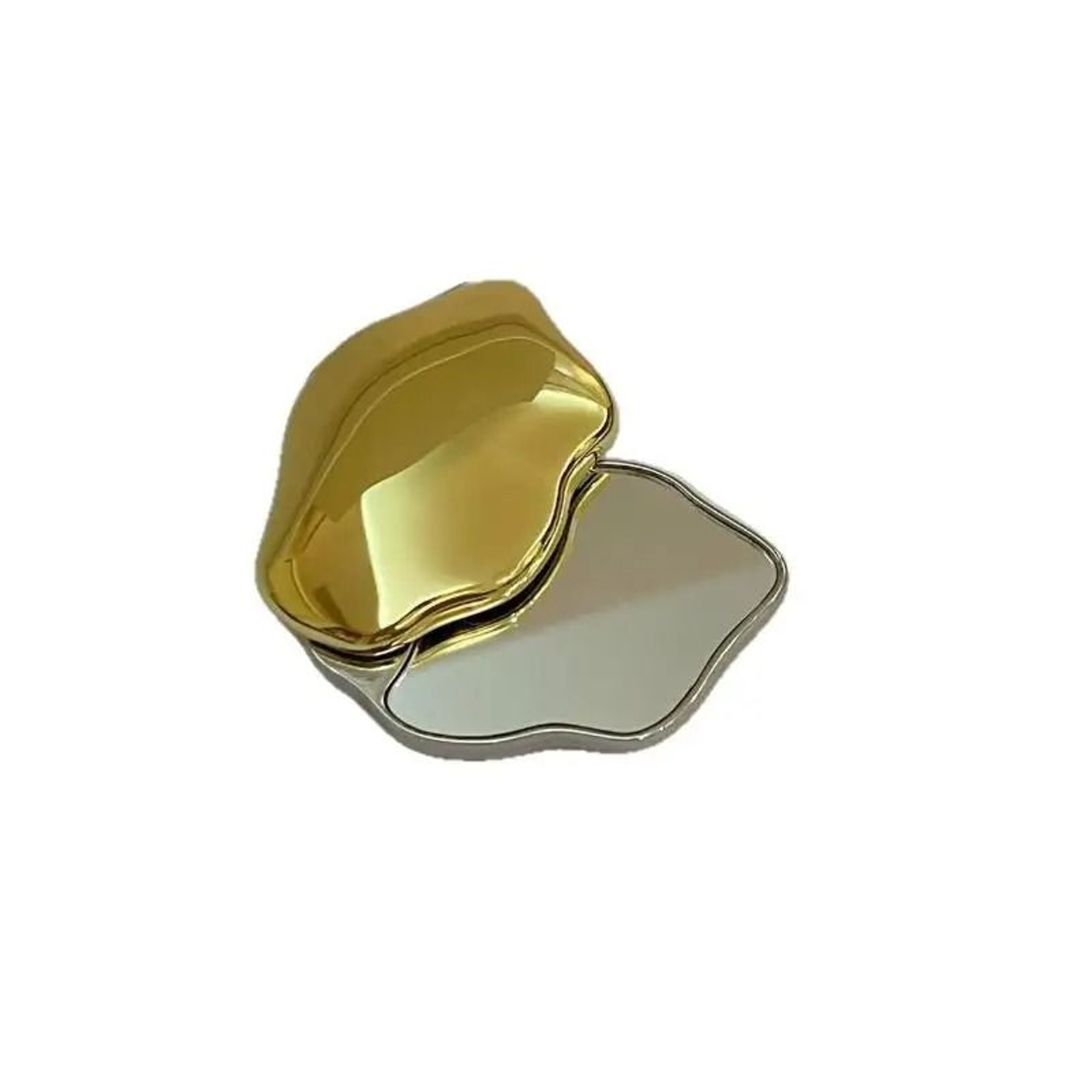 Cute DoubleSided HeartShape Rotating Desktop  Handheld Makeup Mirror 8