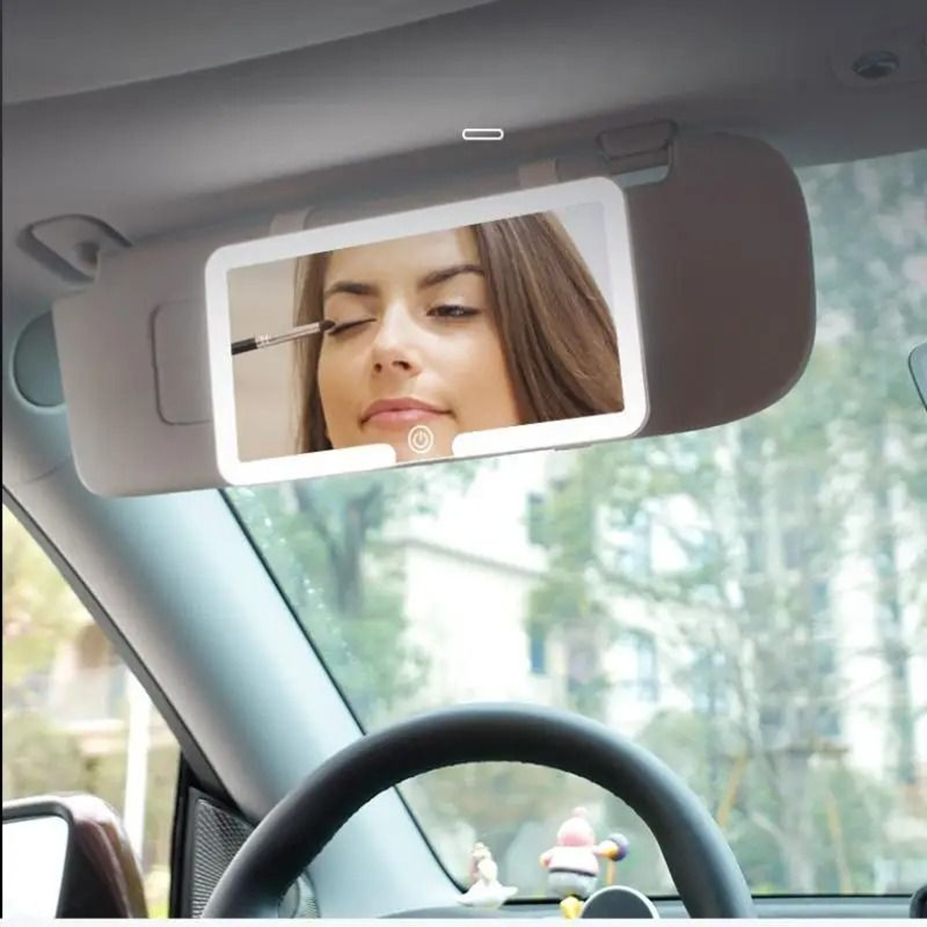 Rechargeable LED Car Sun Visor Vanity Mirror With Touch Control  UltraThin Design 1