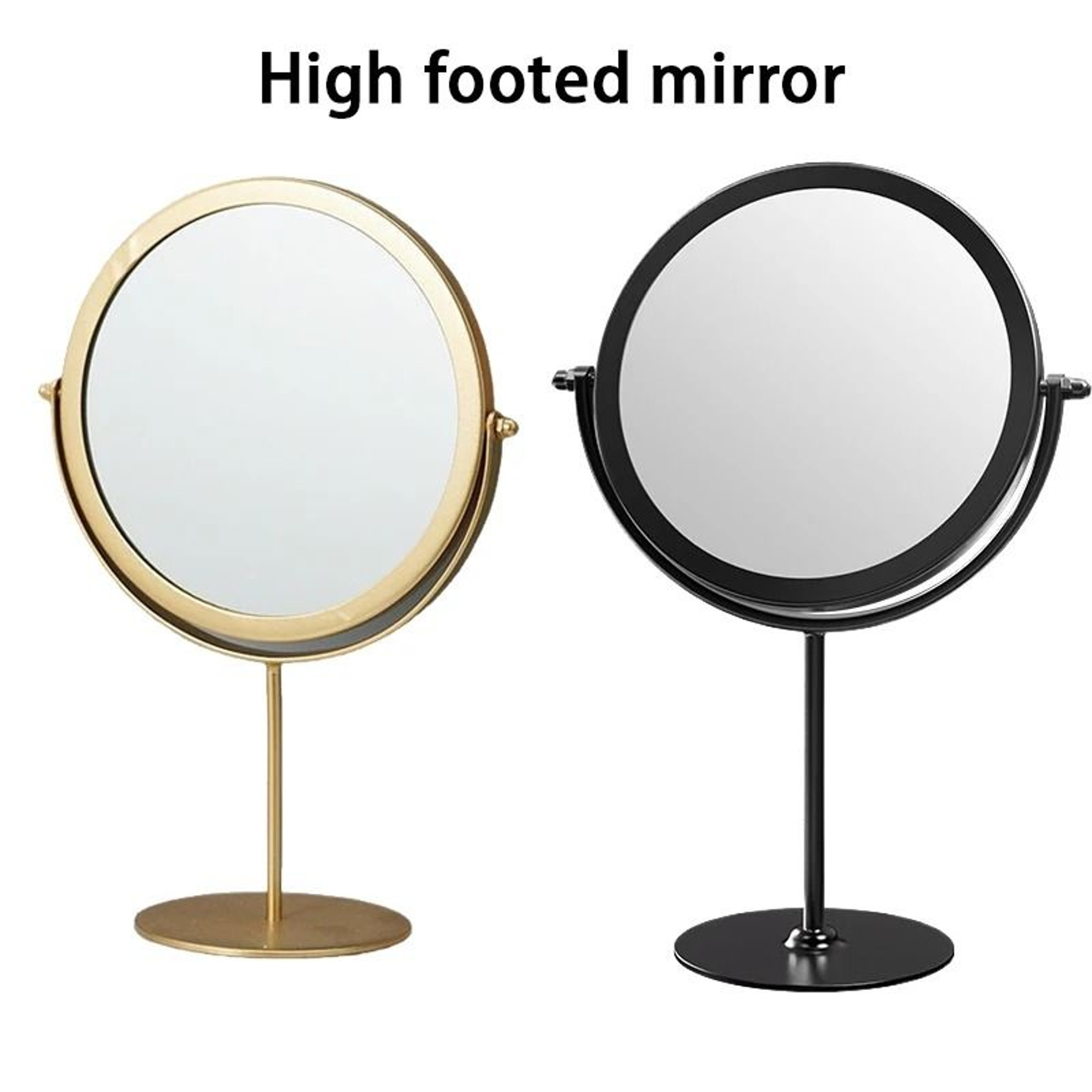 Minimalist Wrought Iron Rotatable Desktop Vanity Mirror 7