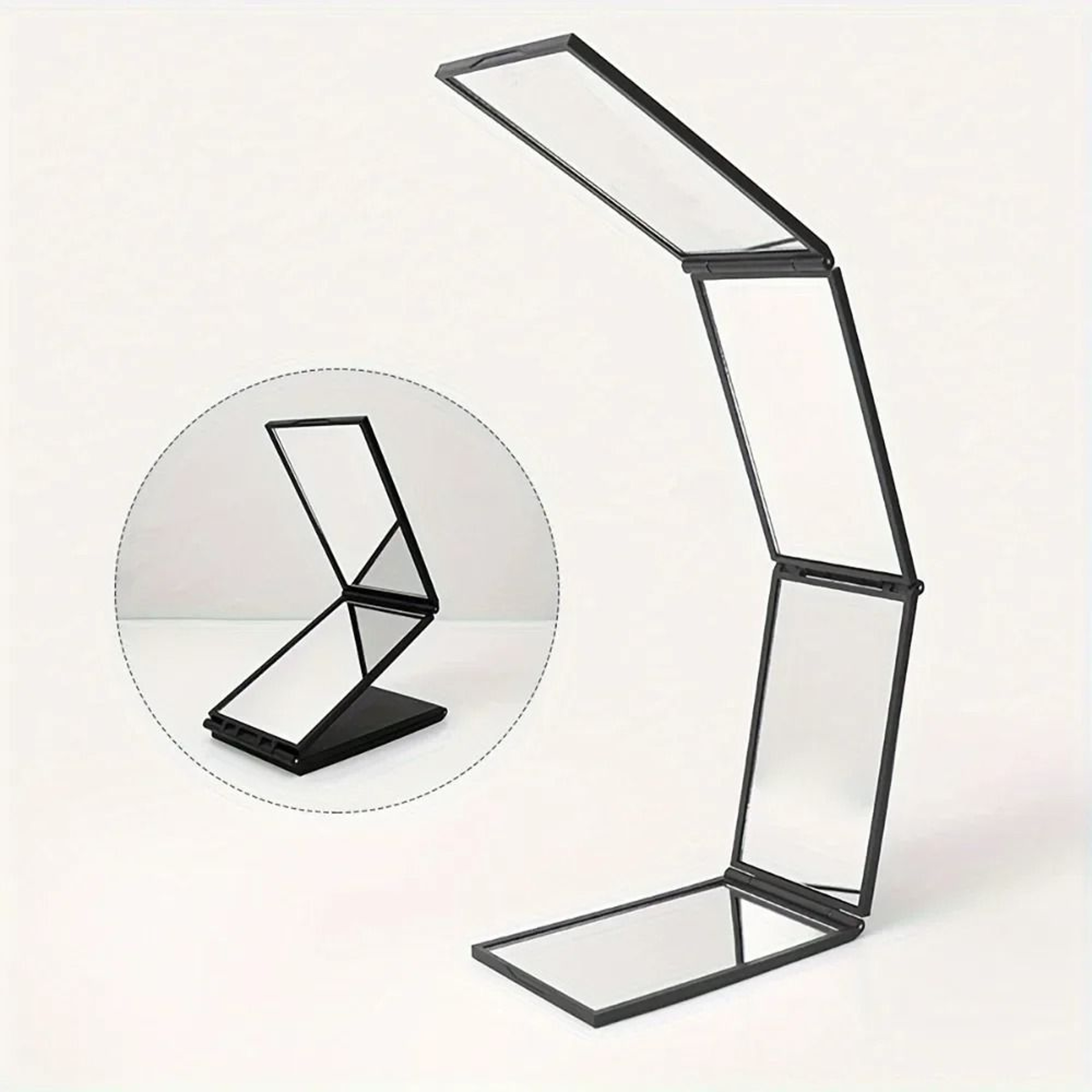 Creative Folding 4Sided MultiAngle SelfHaircut  Rear View Mirror 1