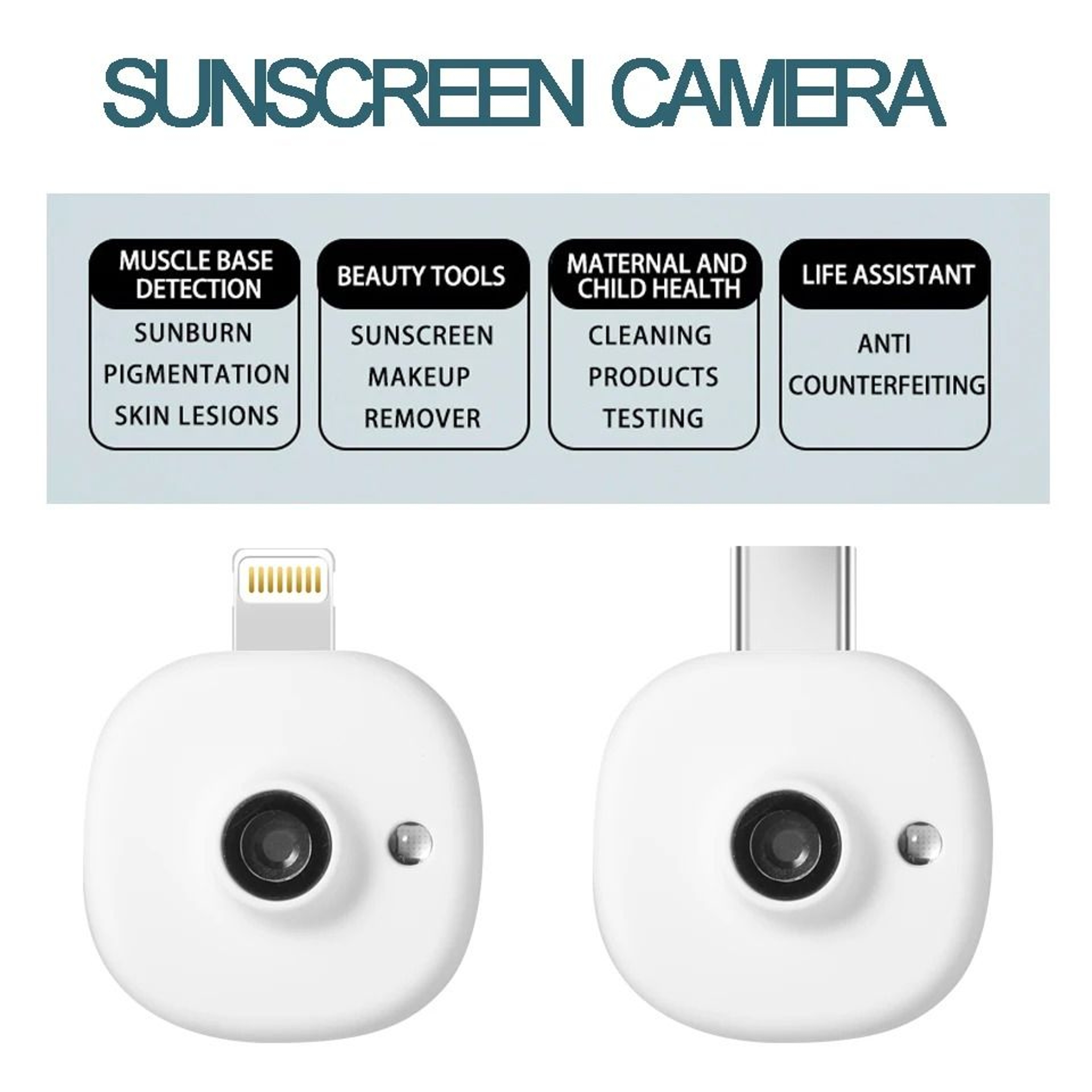 Mini UV Camera Plugin For IPhone  Android Sunscreen Protection Detector 5