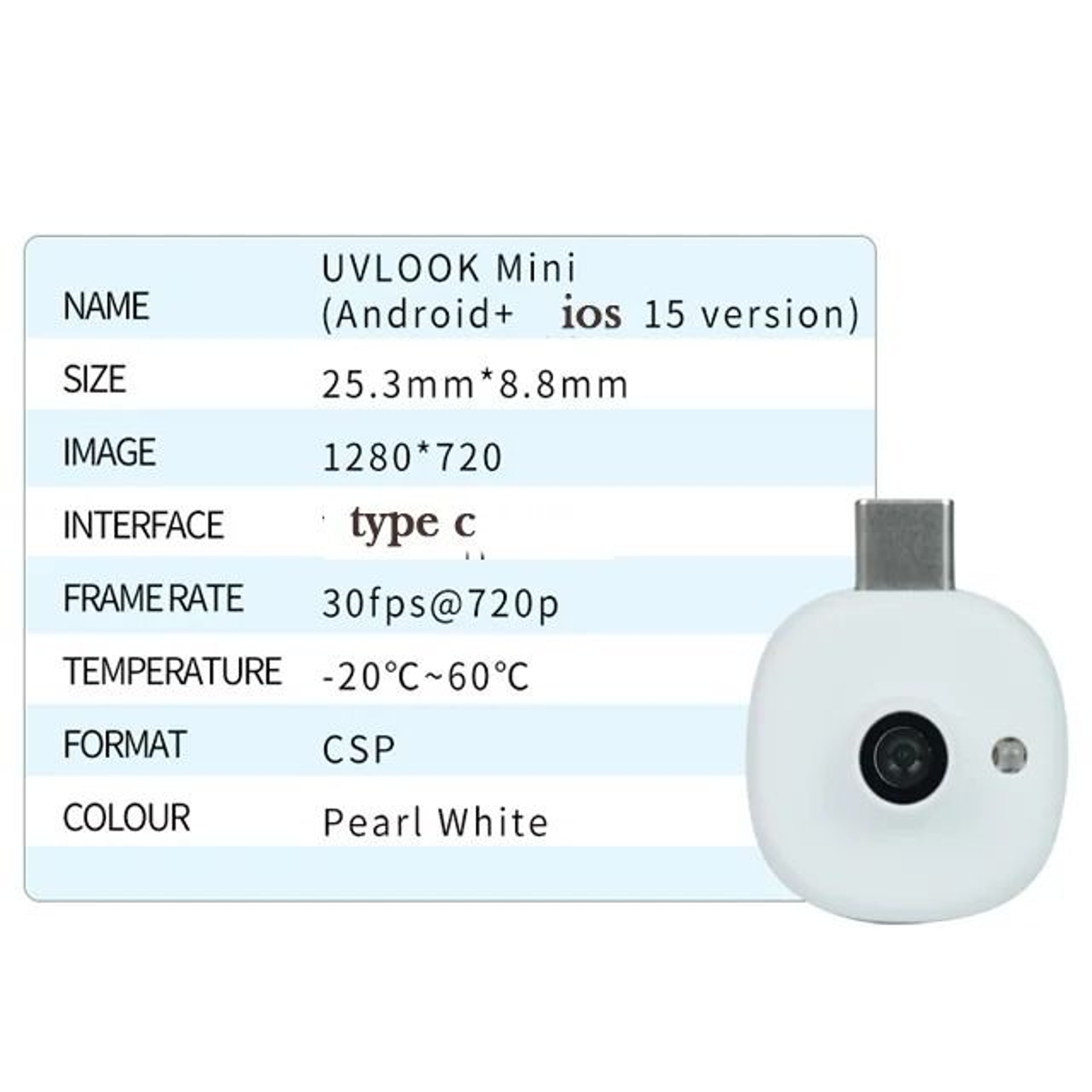 Smart Phone Mini UV Camera Plugin For IPhone  Android Sunscreen Tester 6