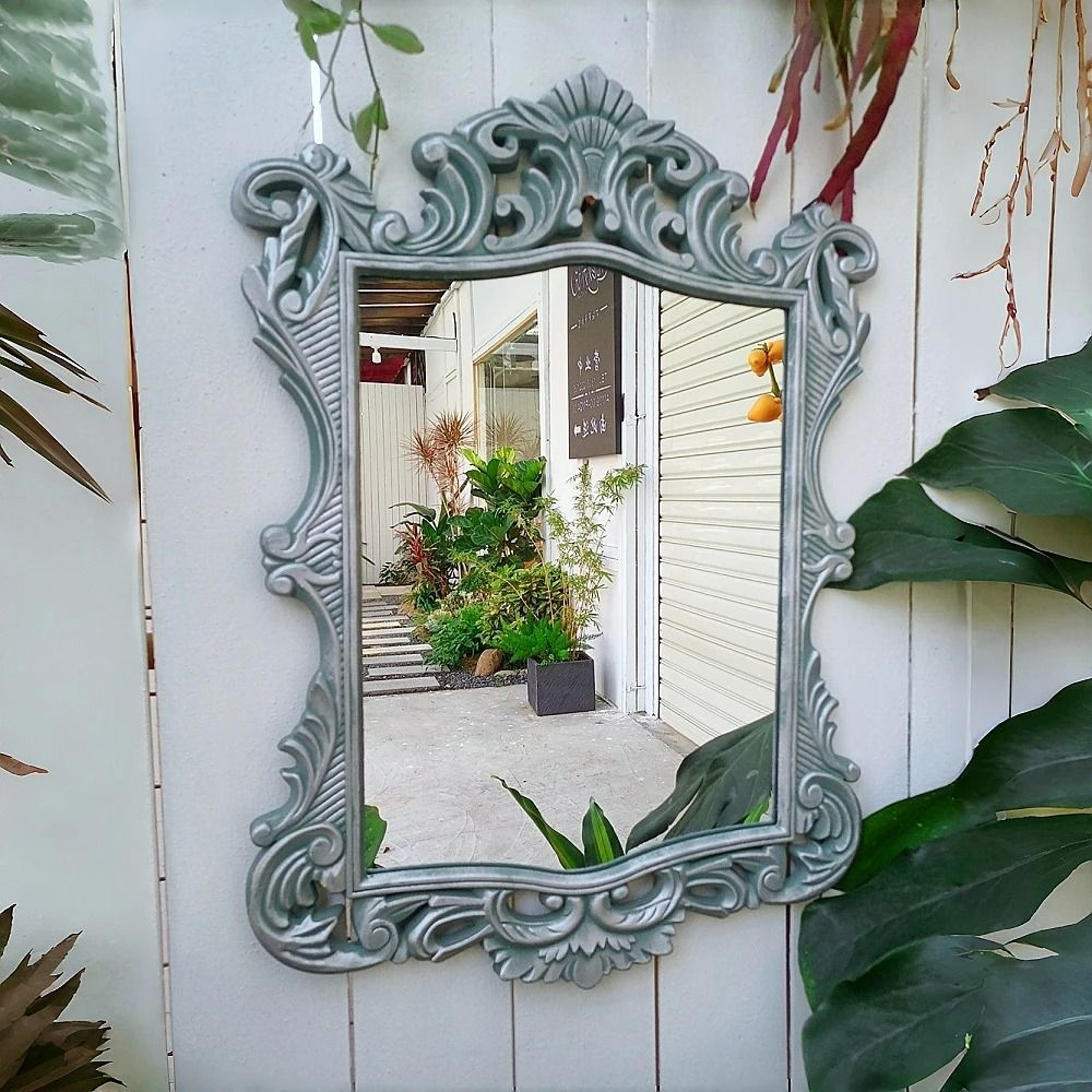 Classical French Retro Relief Wall Mirror For Home Wedding  Garden Decor 6