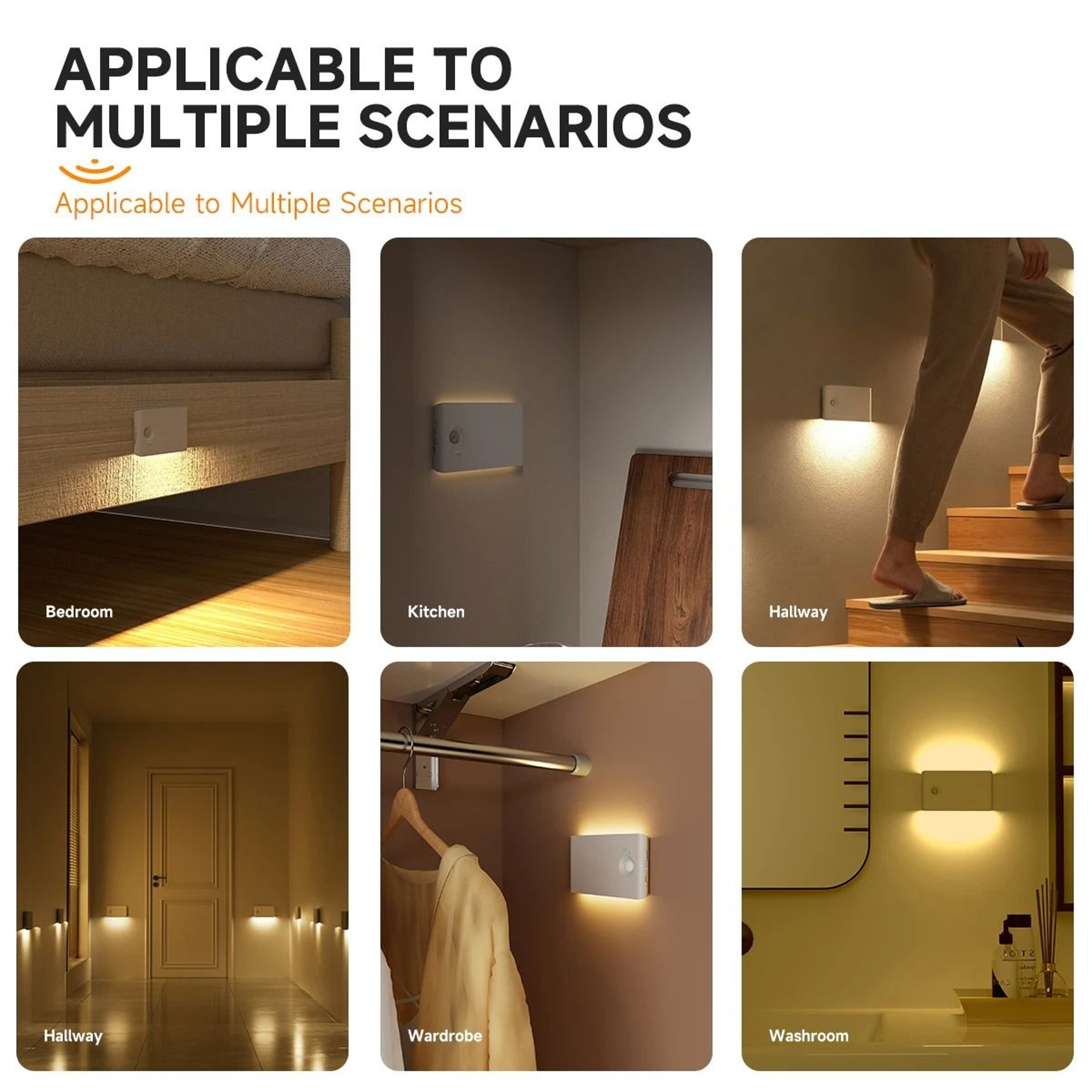 Rechargeable LED Motion Sensor Night Light With Dimmable Ambient Glow  Magnetic Mount 4