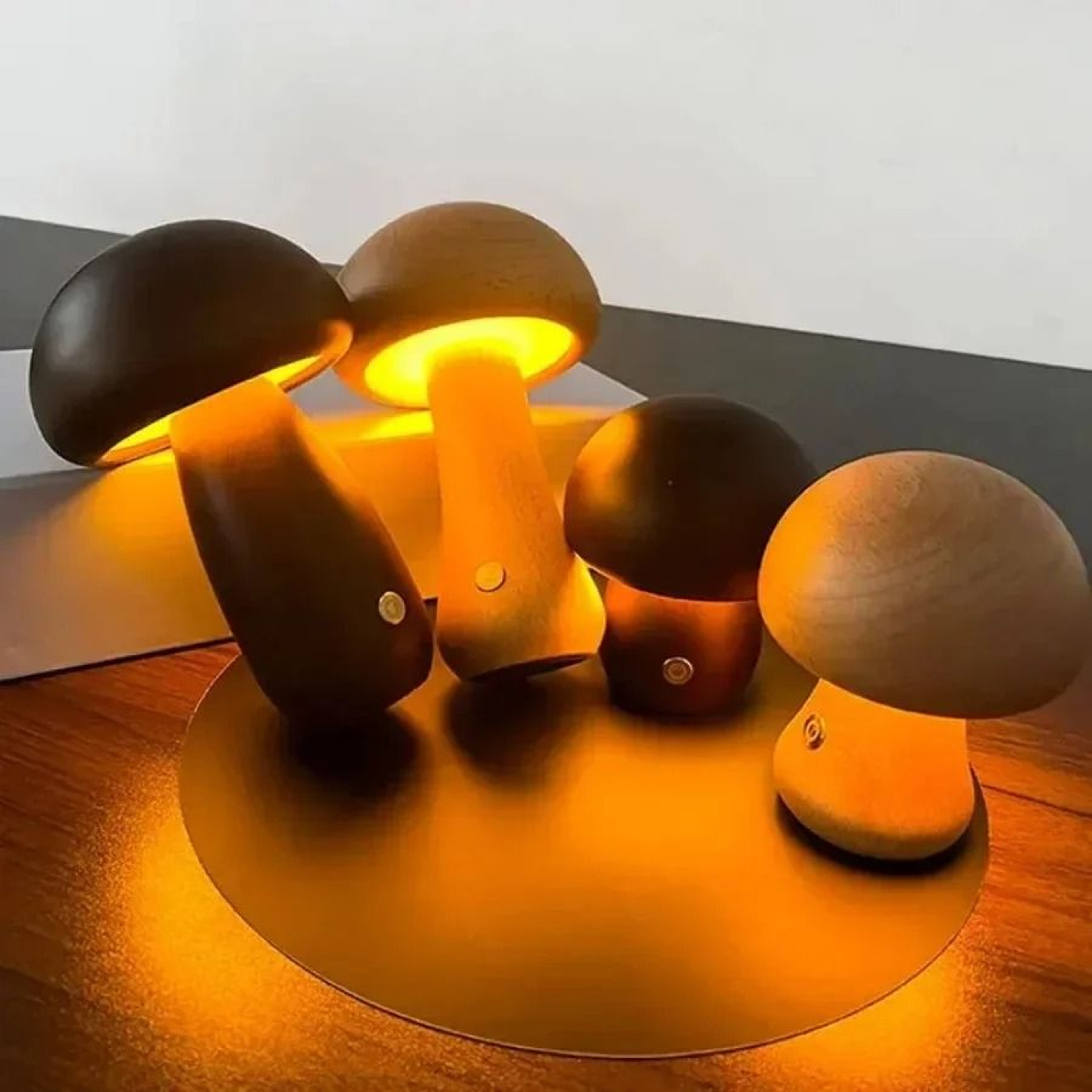 Cute Rechargeable Mushroom Touch LED Table Lamp  Portable Dimmable Night Light 1