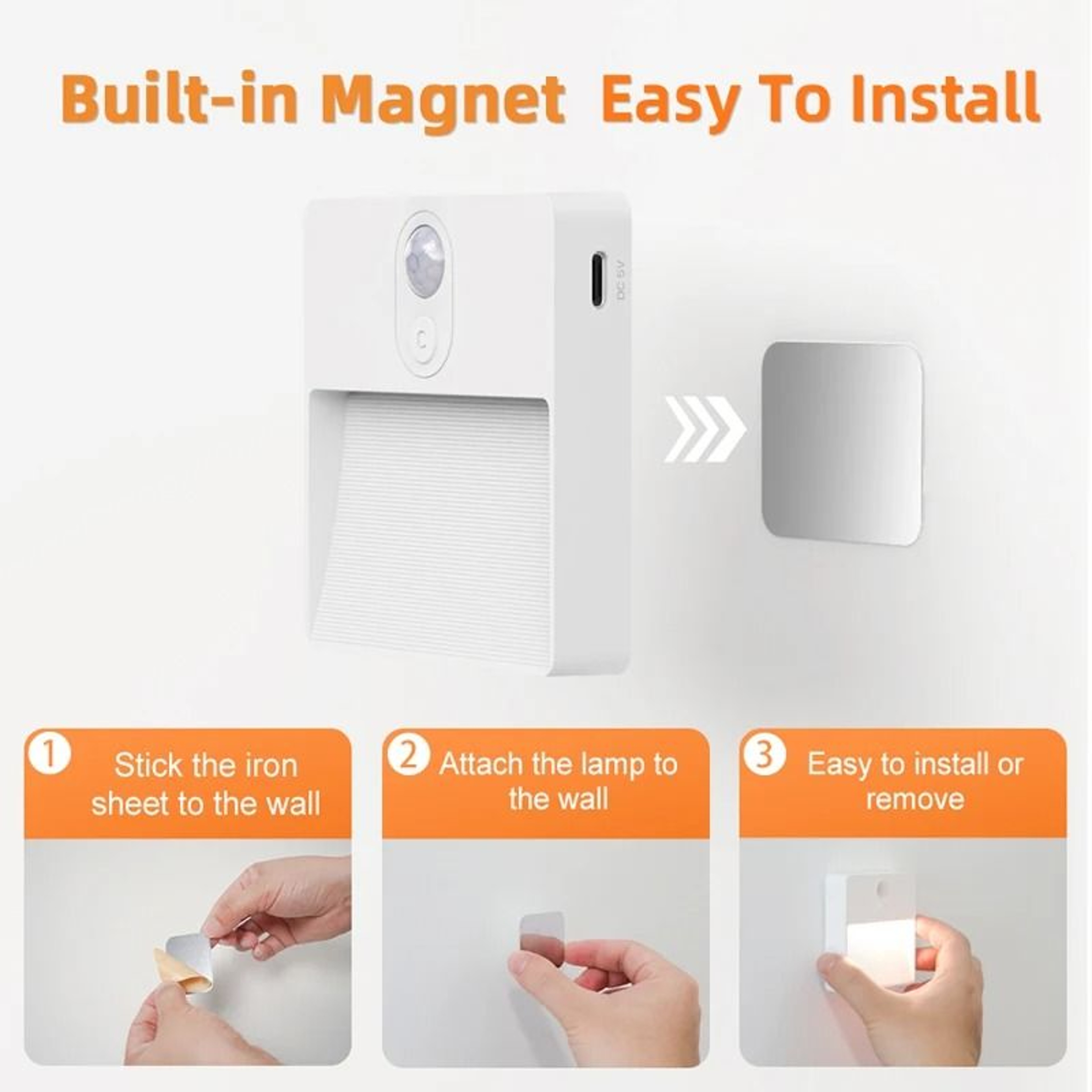 RGB ColorChanging LED Motion Sensor Night Light For Corridors  Bedrooms 4