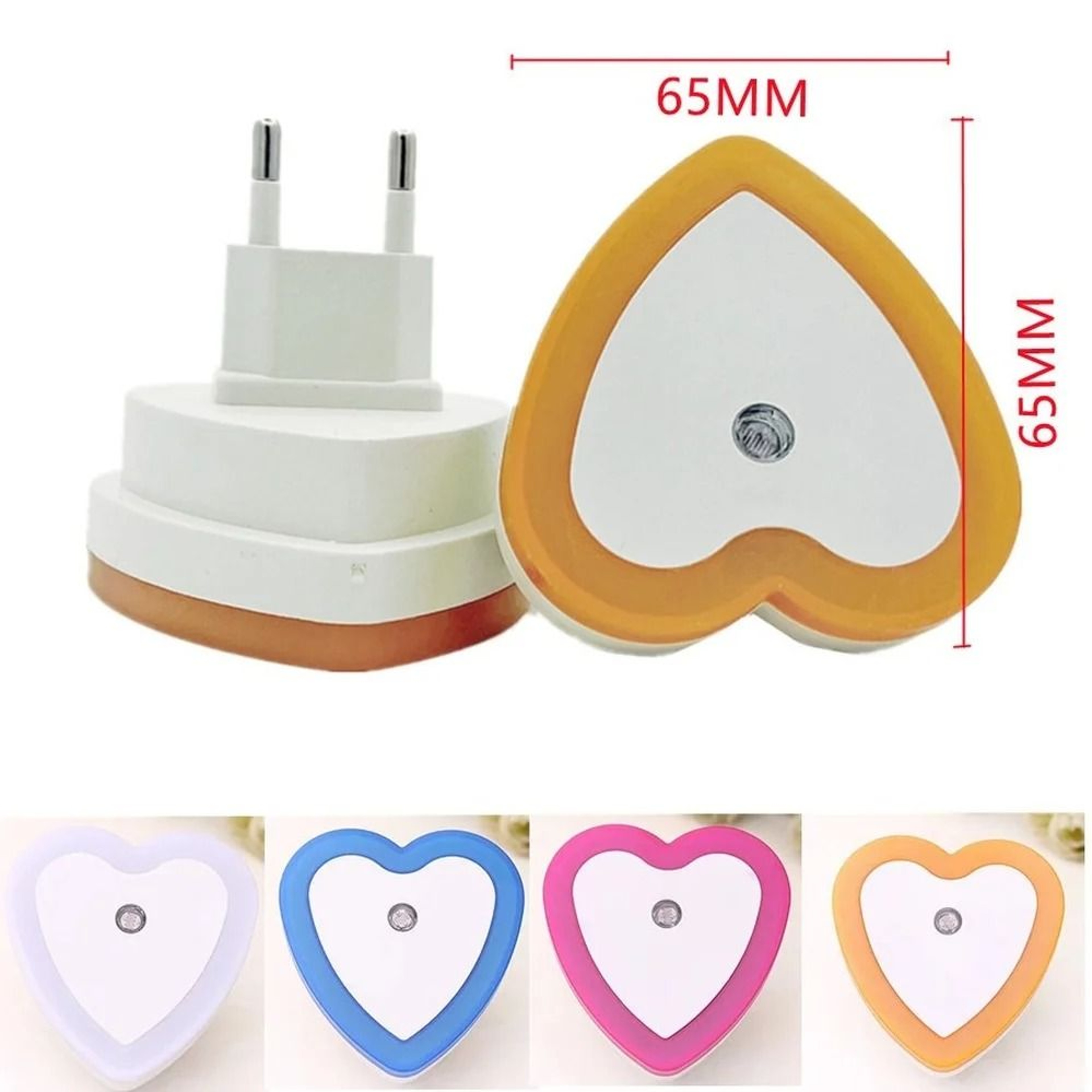 Mini LED Sensor Night Light Auto OnOff Light Sensor PlugIn Lamp 3