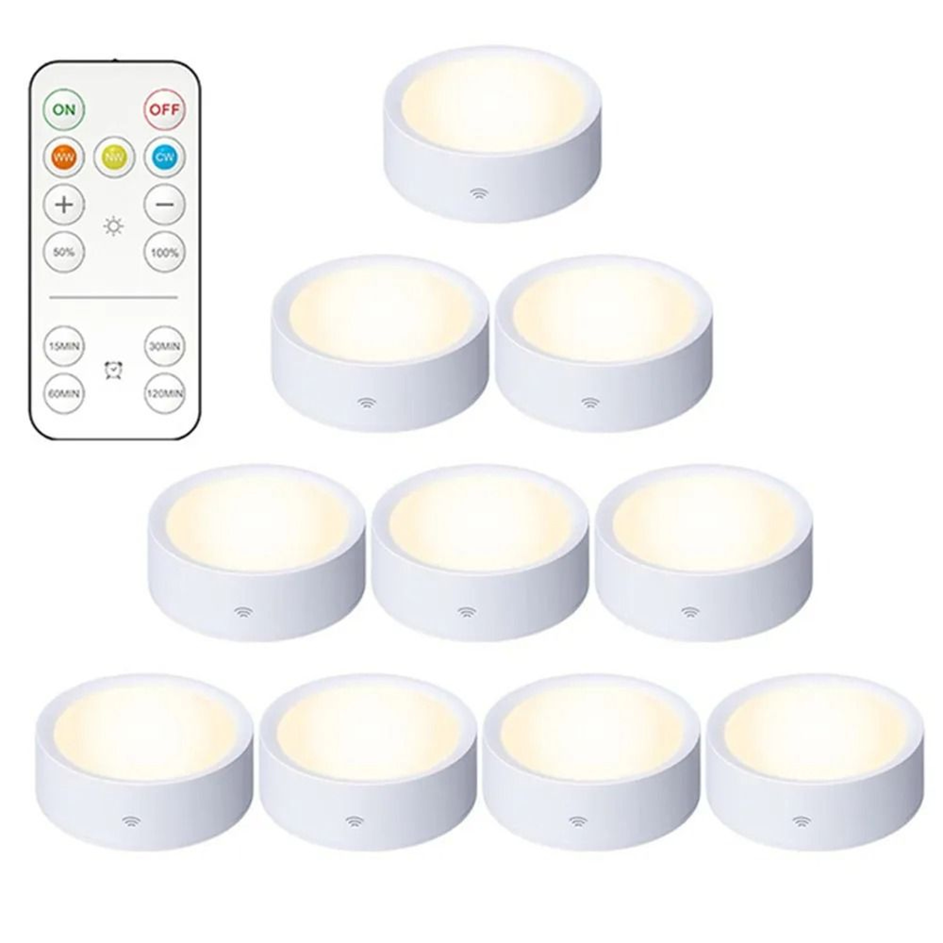 Wireless BatteryPowered LED Cabinet Night Light Kit With Smart Remote Control 0