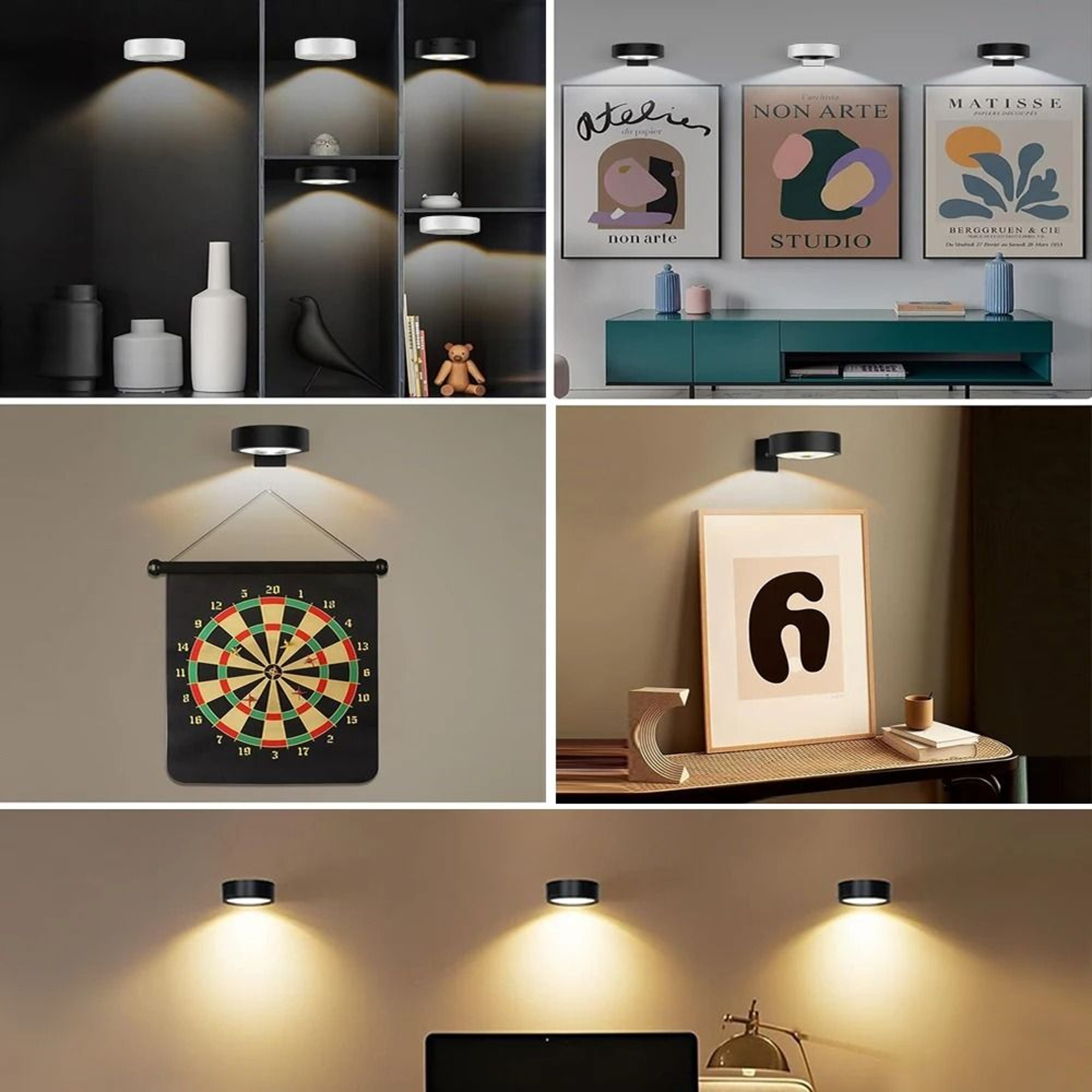 3Color LED Painting Frame Light With Remote  Touch Dimming Battery Powered 5