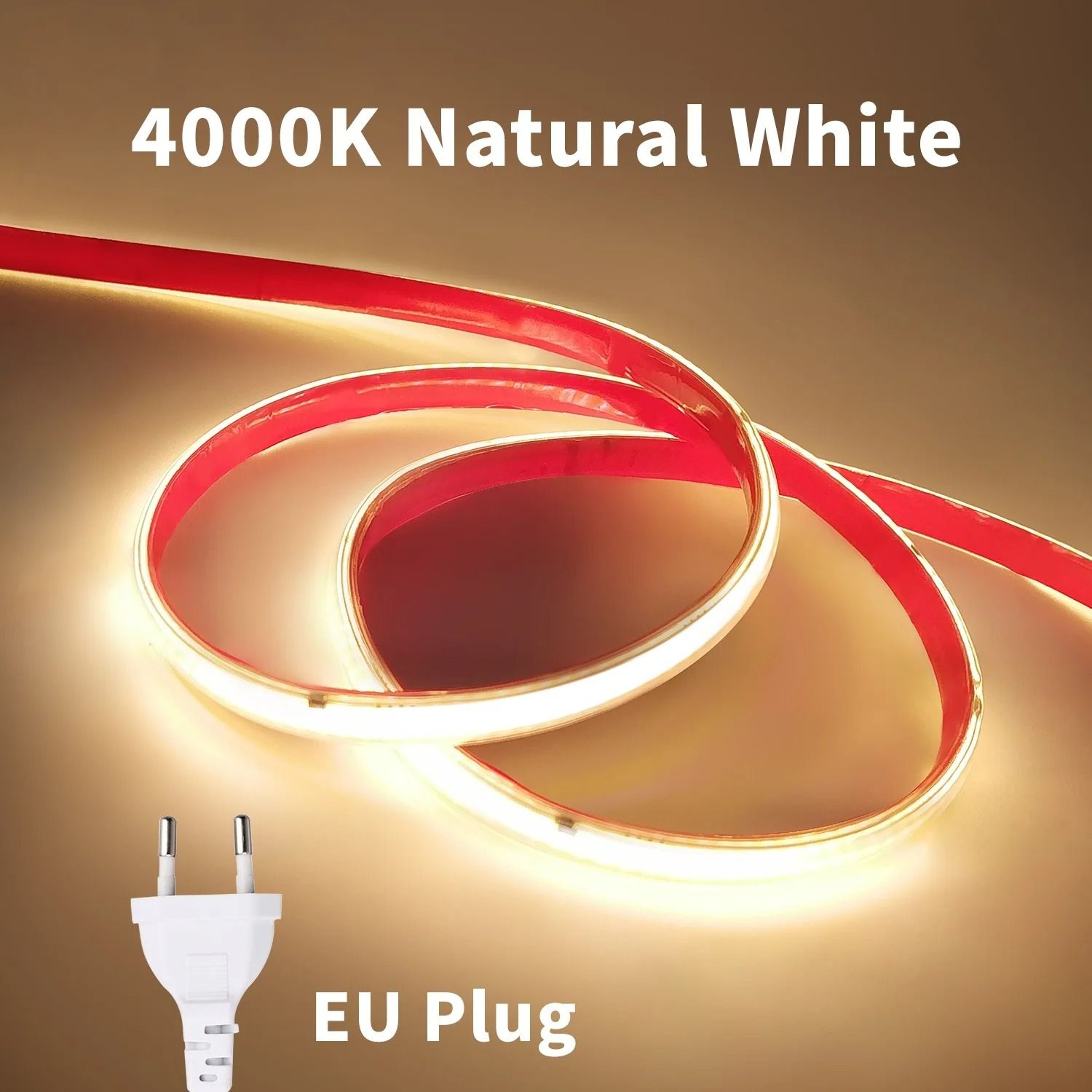220V HighBrightness Flexible COB LED Strip Light 296 LEDsm Waterproof Tape Ribbon 7