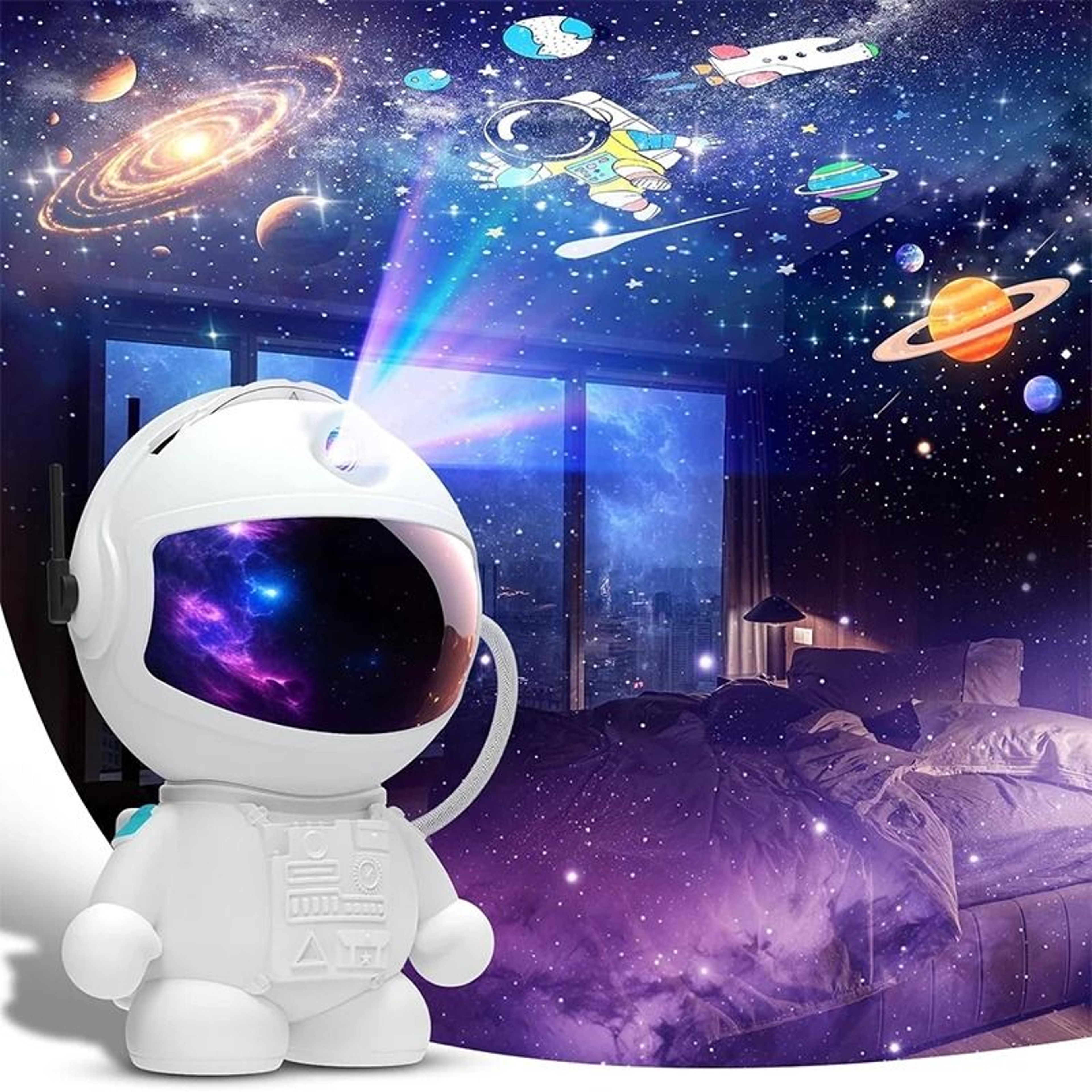 Astronaut Planetarium Galaxy Projector 12 Image Discs HD Ceiling Space Light 0