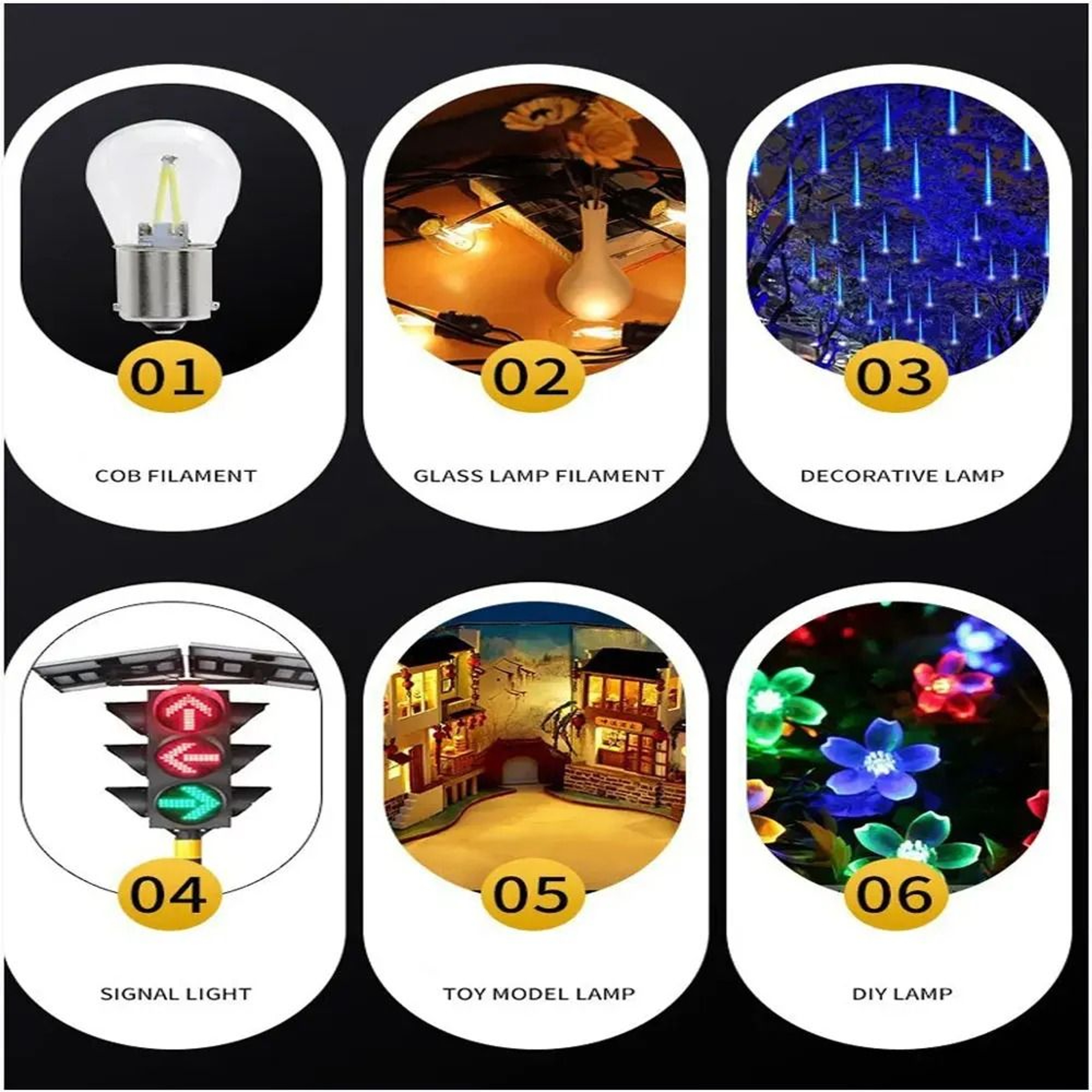 DC3V Flexible LED Filament Diode Edison Bulb Replacement  DIY Decorative Lighting Part 4