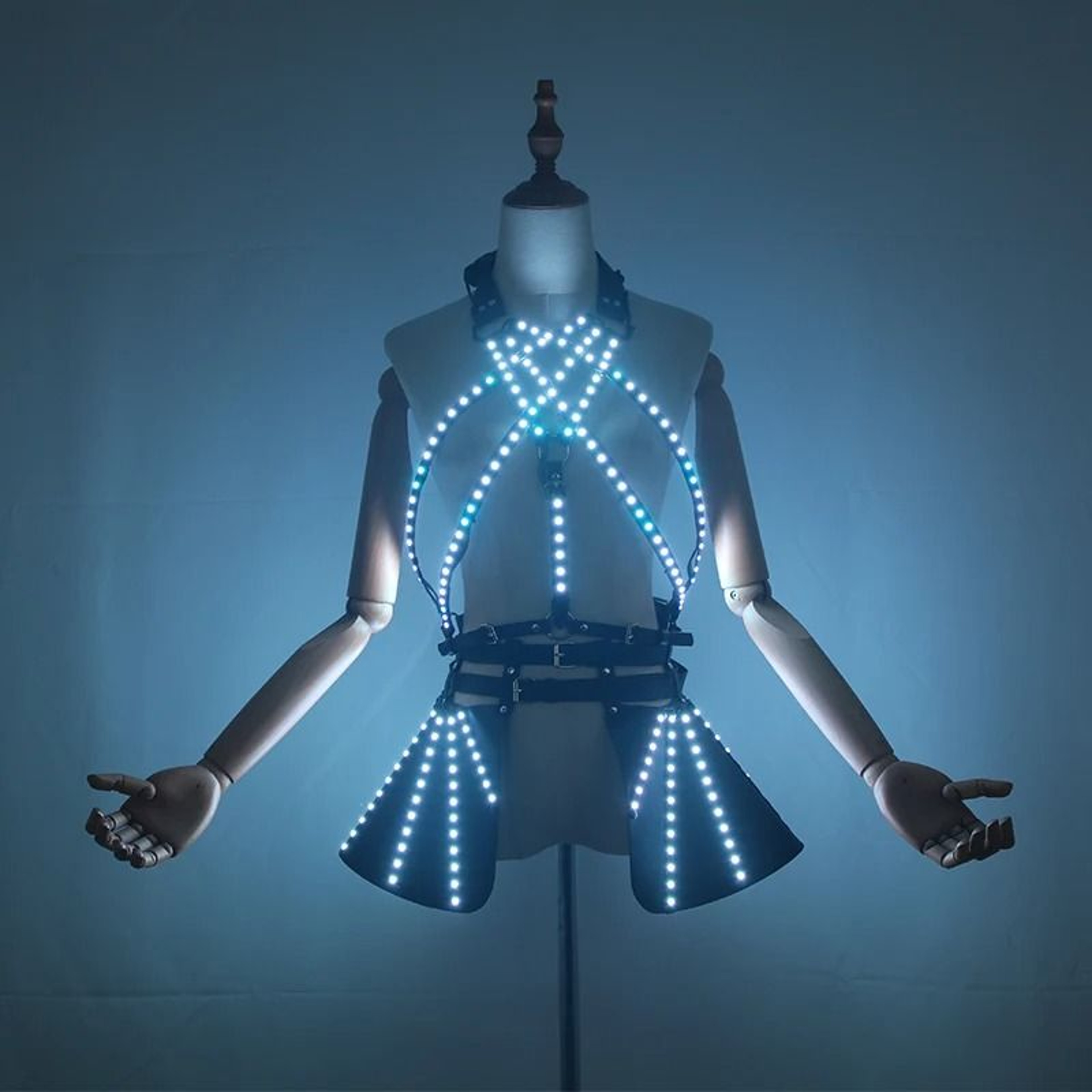 Vibrant LED Glow Skirt Nightclub Bar  Stage Performance Costume 4