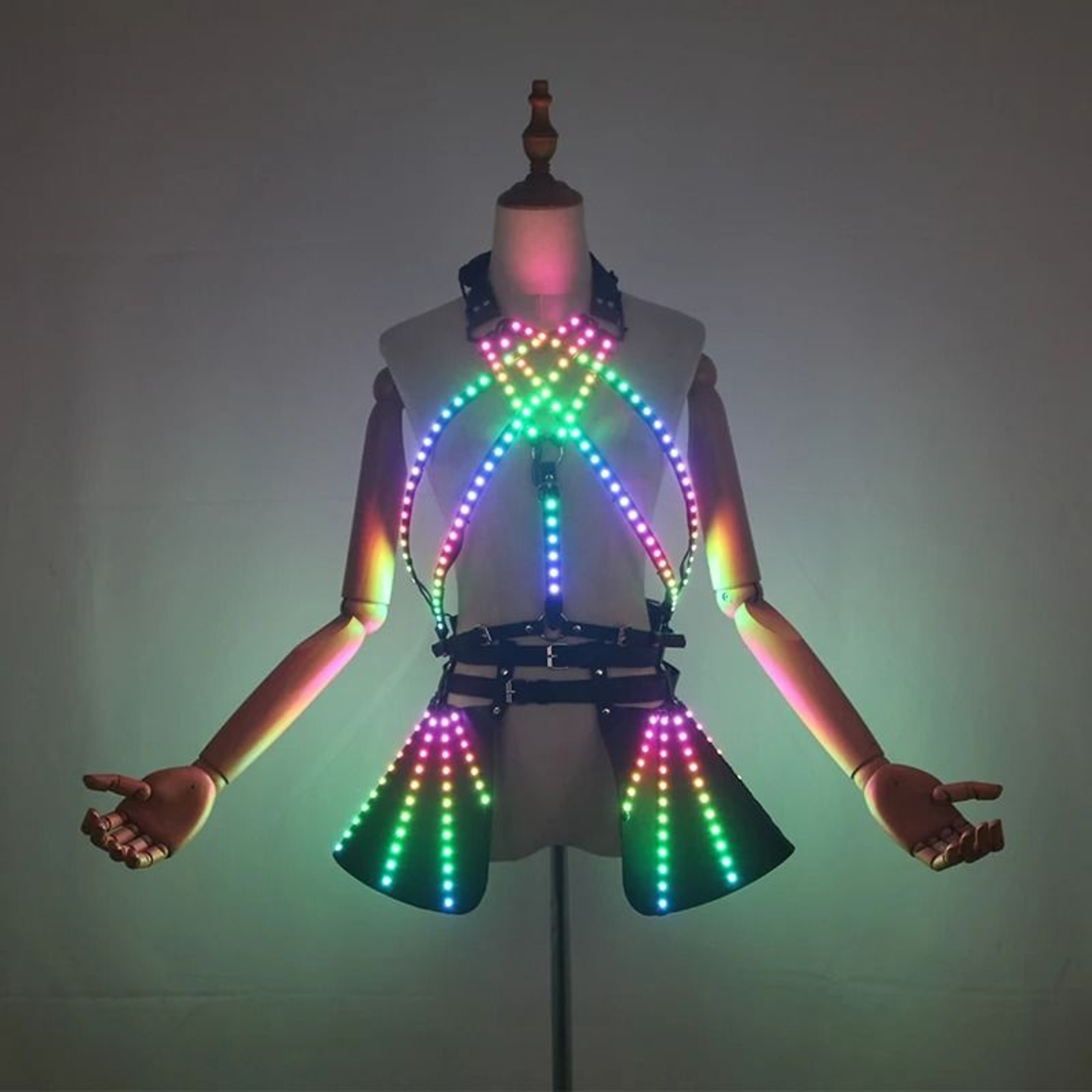 Vibrant LED Glow Skirt Nightclub Bar  Stage Performance Costume 1