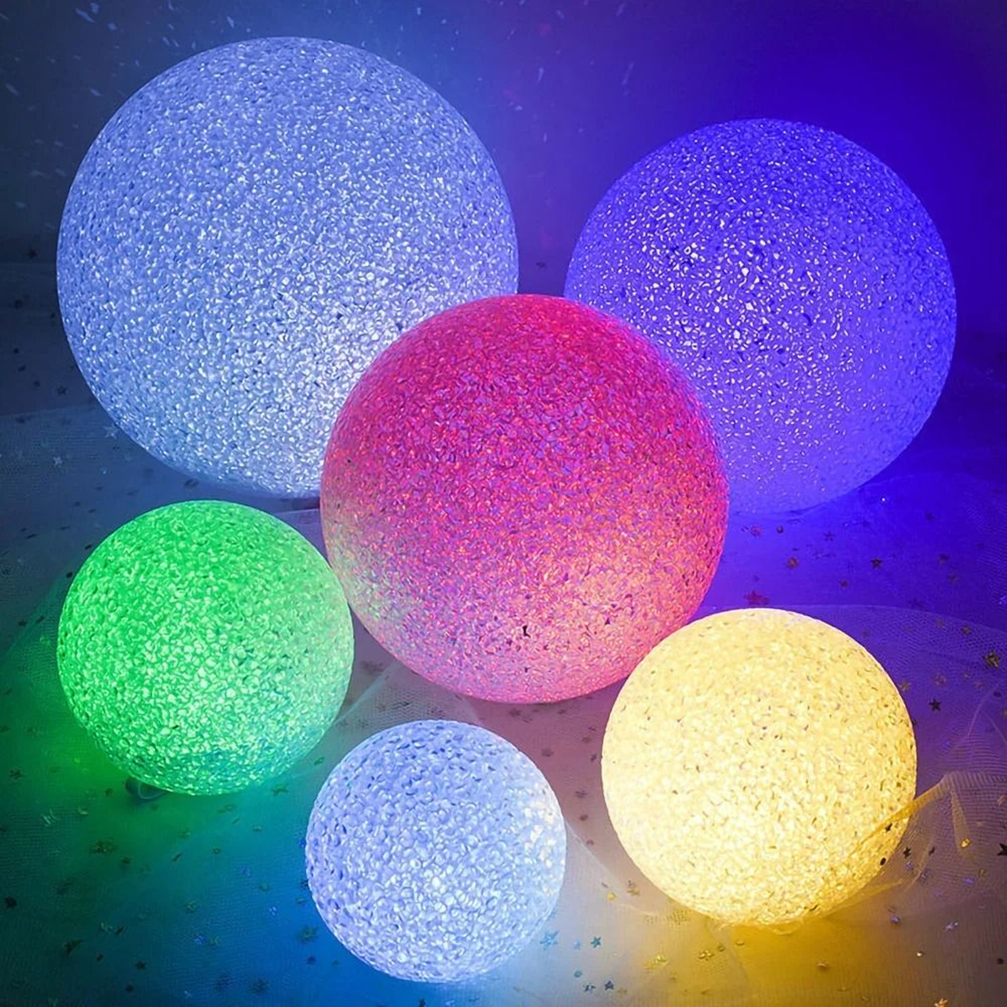LED Round Handheld Sphere Night Light Portable Luminous Prop For Dance Performance  Party Decor 6