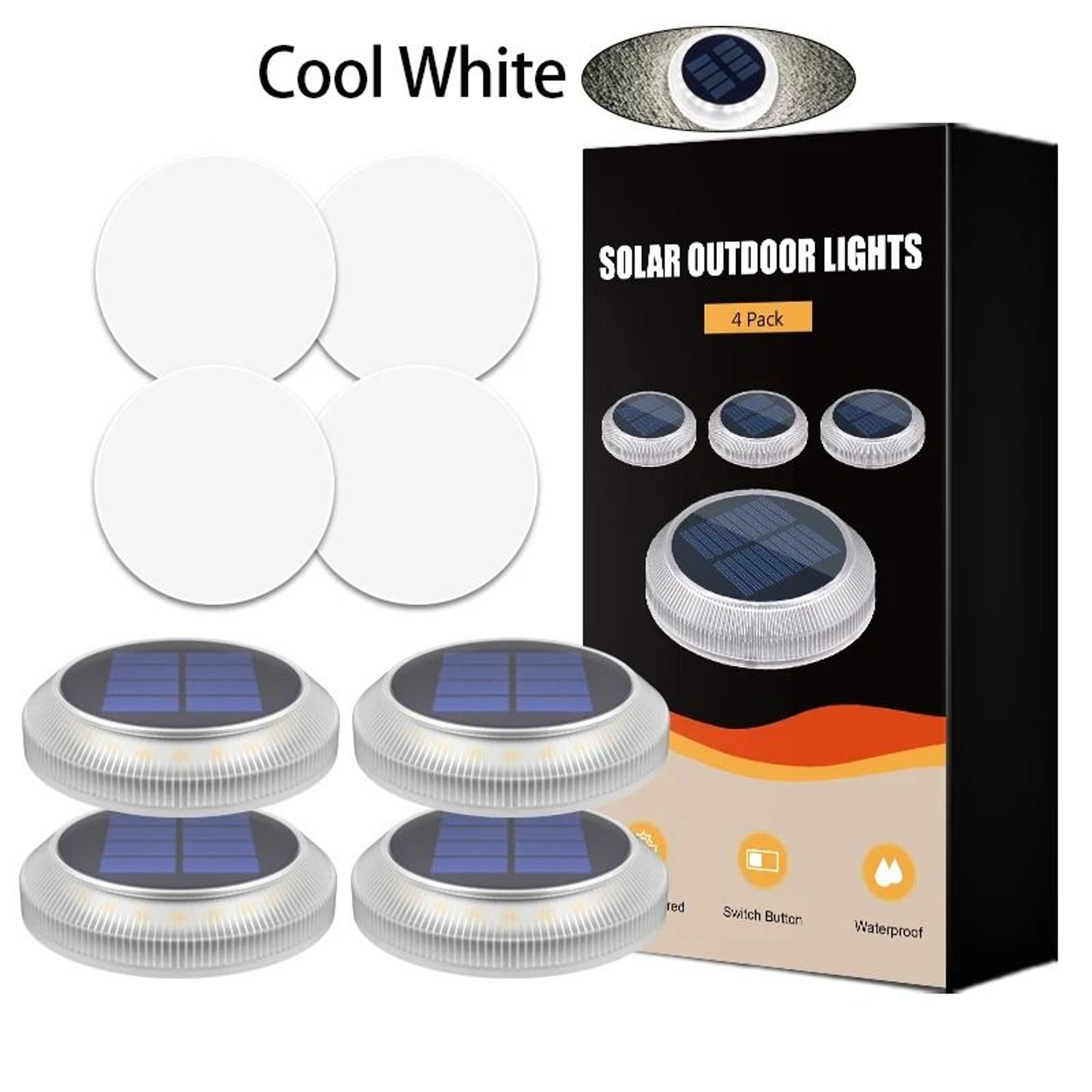 IP68 Waterproof Outdoor Solar Deck  Step Lights For Stairs  Patio 7