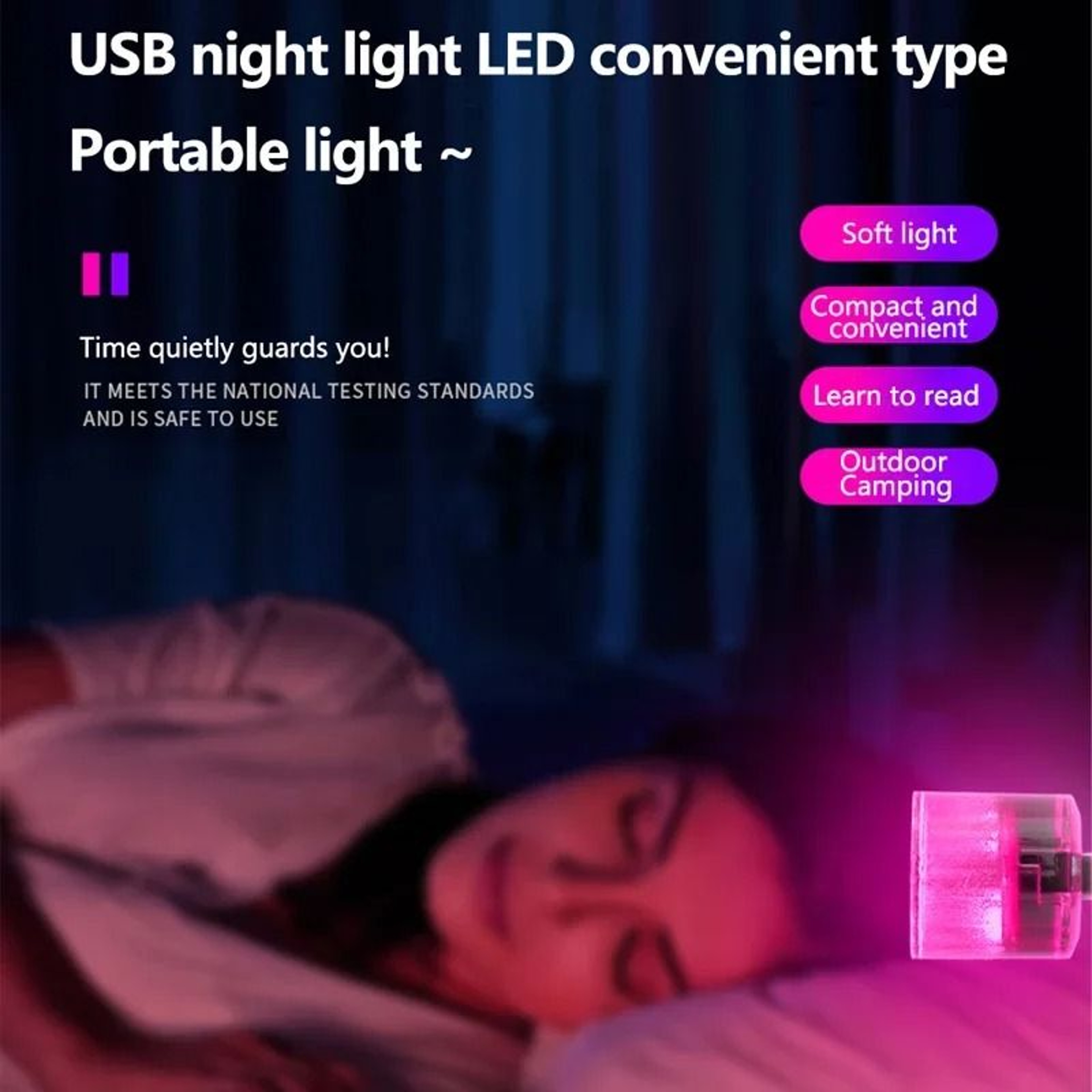 Mini USB LED Interior RGB Ambient Light For Car Bedroom  Office 2