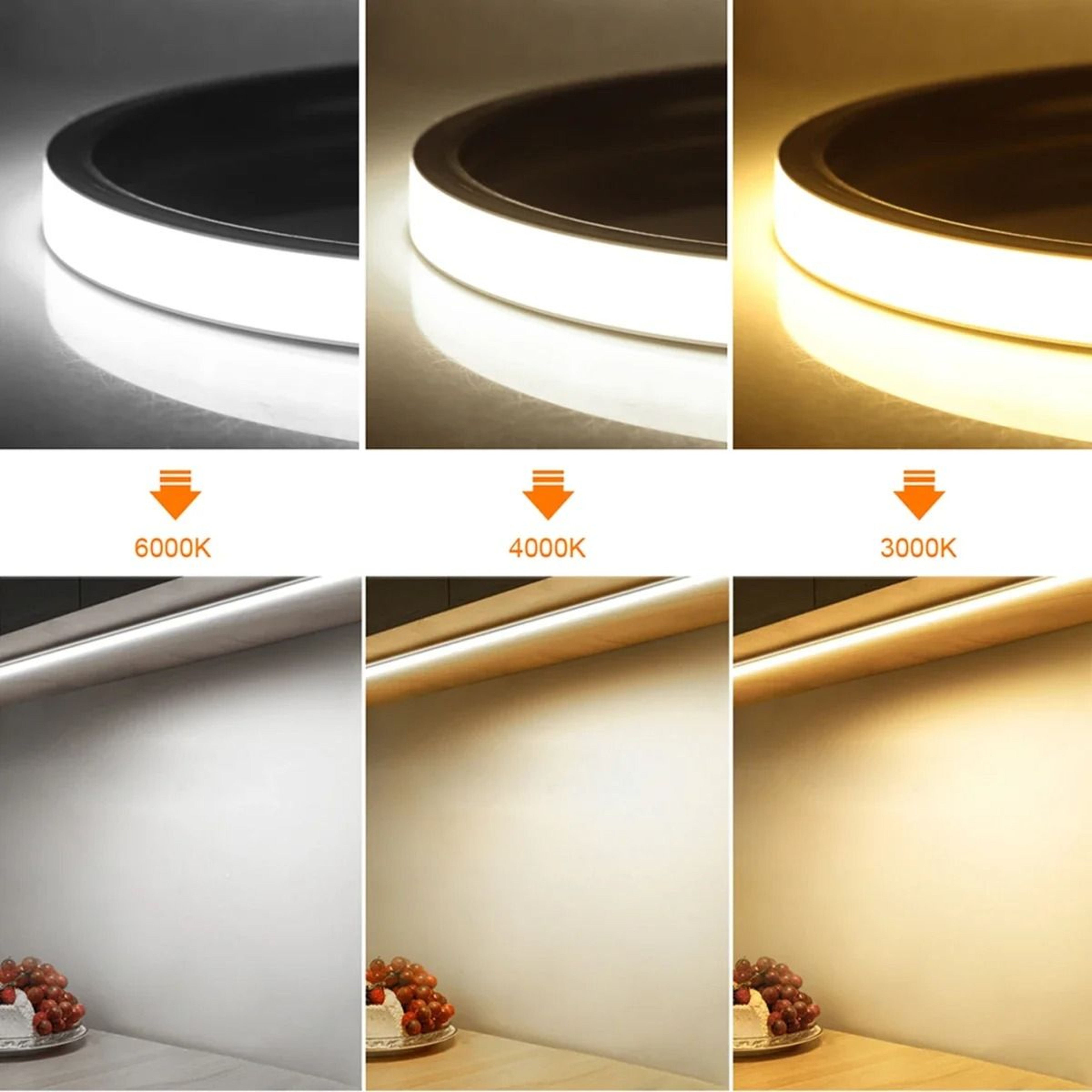 Smart PIR Motion Sensor 5V COB LED Neon Strip Light Pure Silicone 320 LEDsm 5