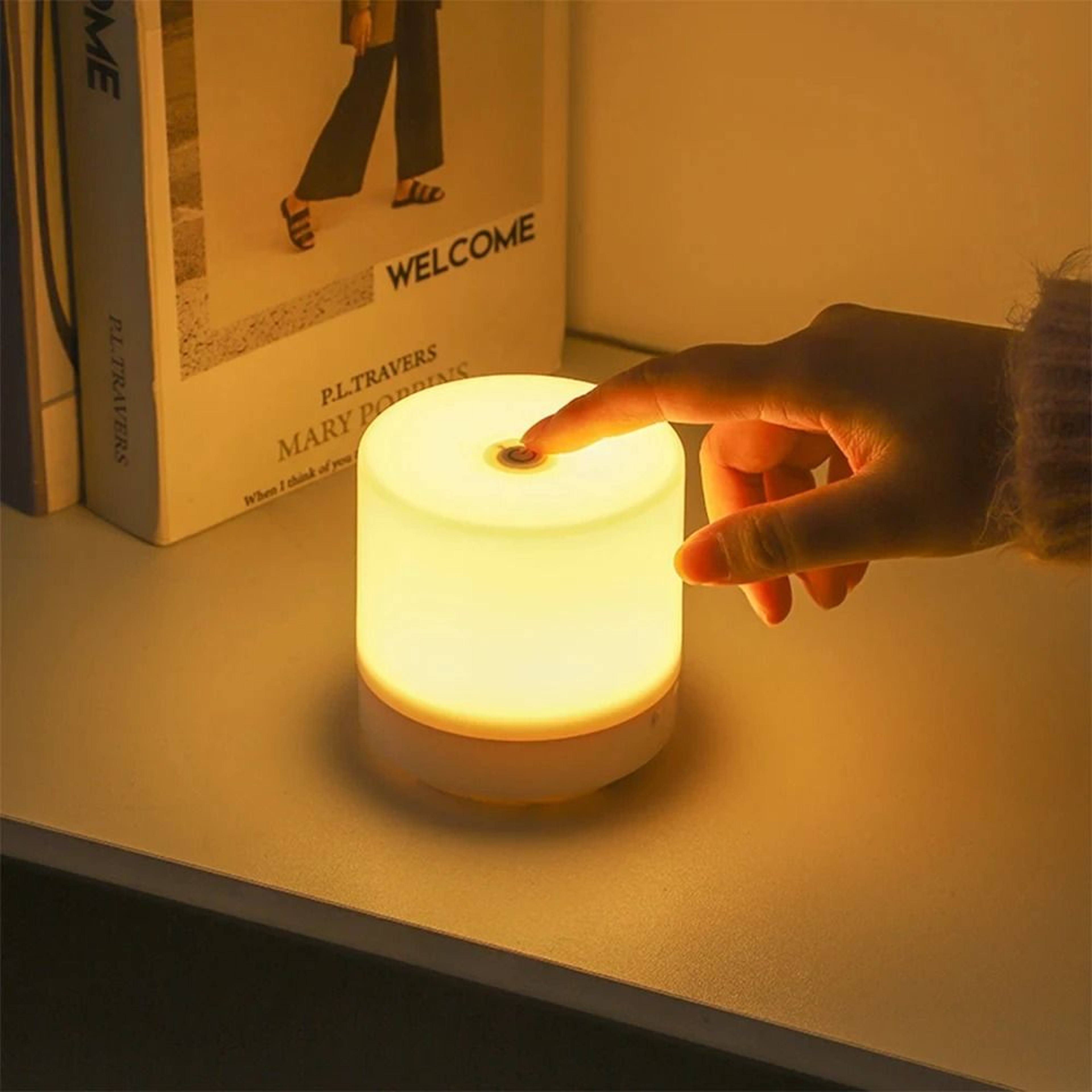 Touch Control Dimmable USB LED Bedside Table Lamp  Kids Night Light 0
