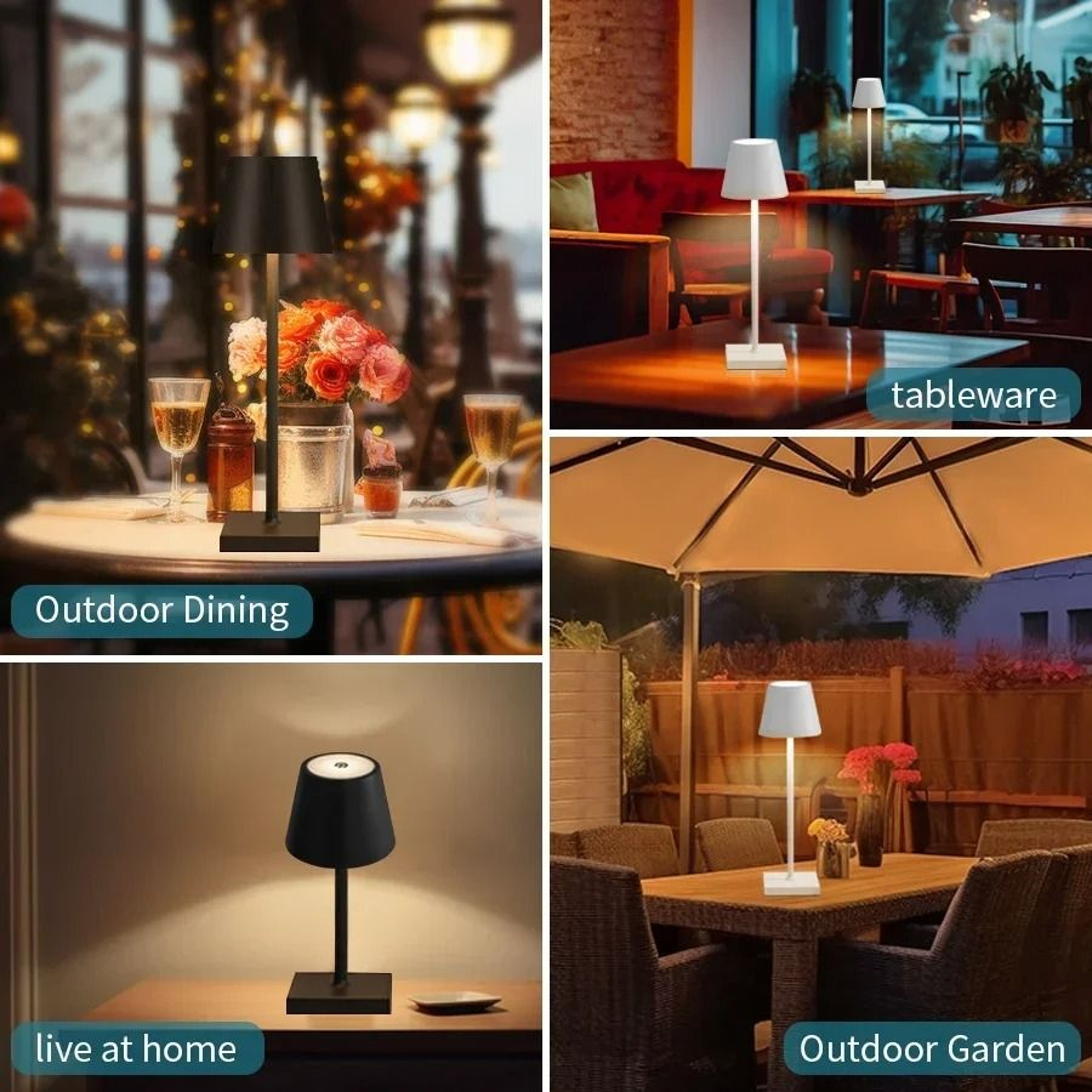 Modern Wireless Touch Sensor LED Table Lamp Rechargeable Bedside  Dining Night Light 5