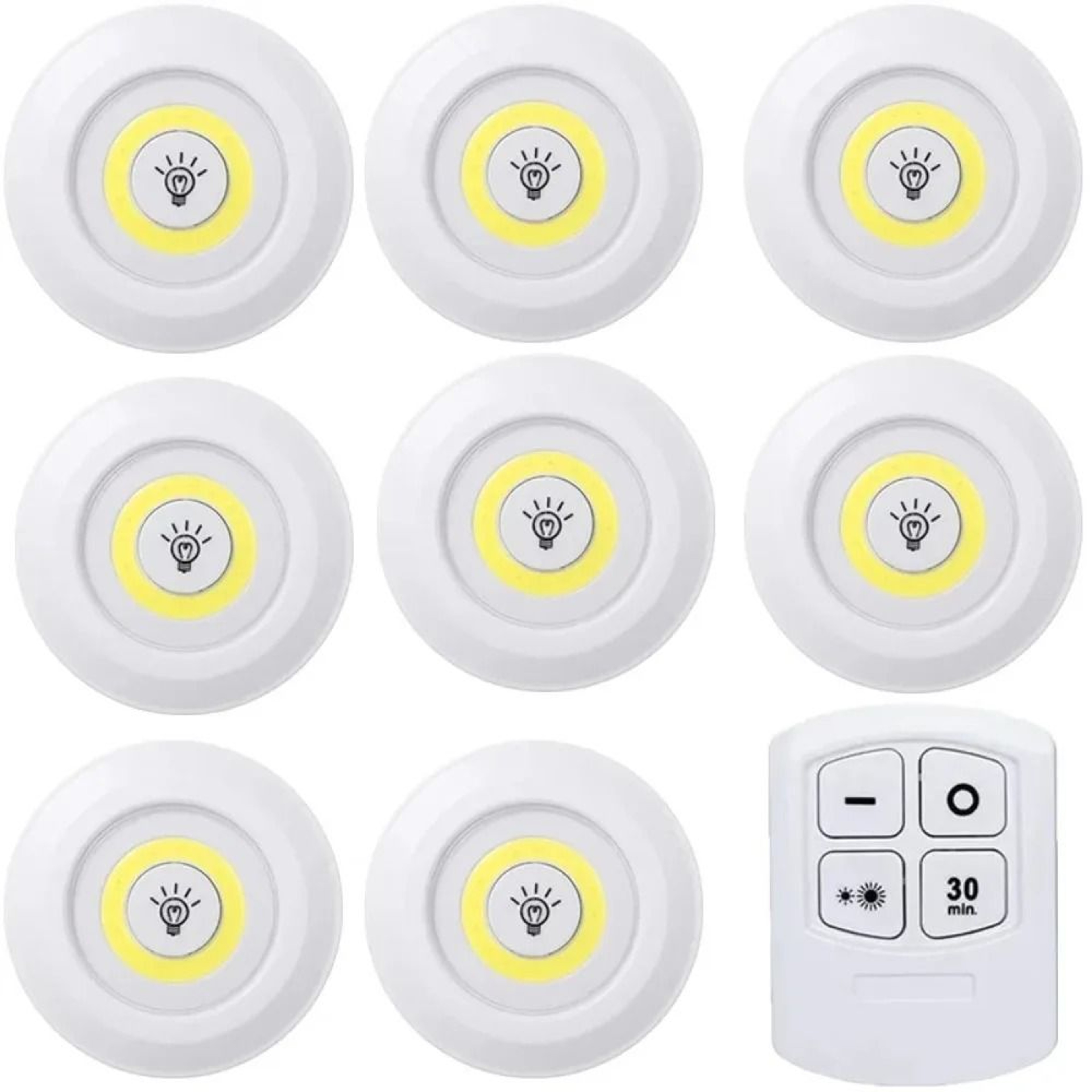 Wireless BatteryOperated LED UnderCabinet Puck Lights With Remote Control 14