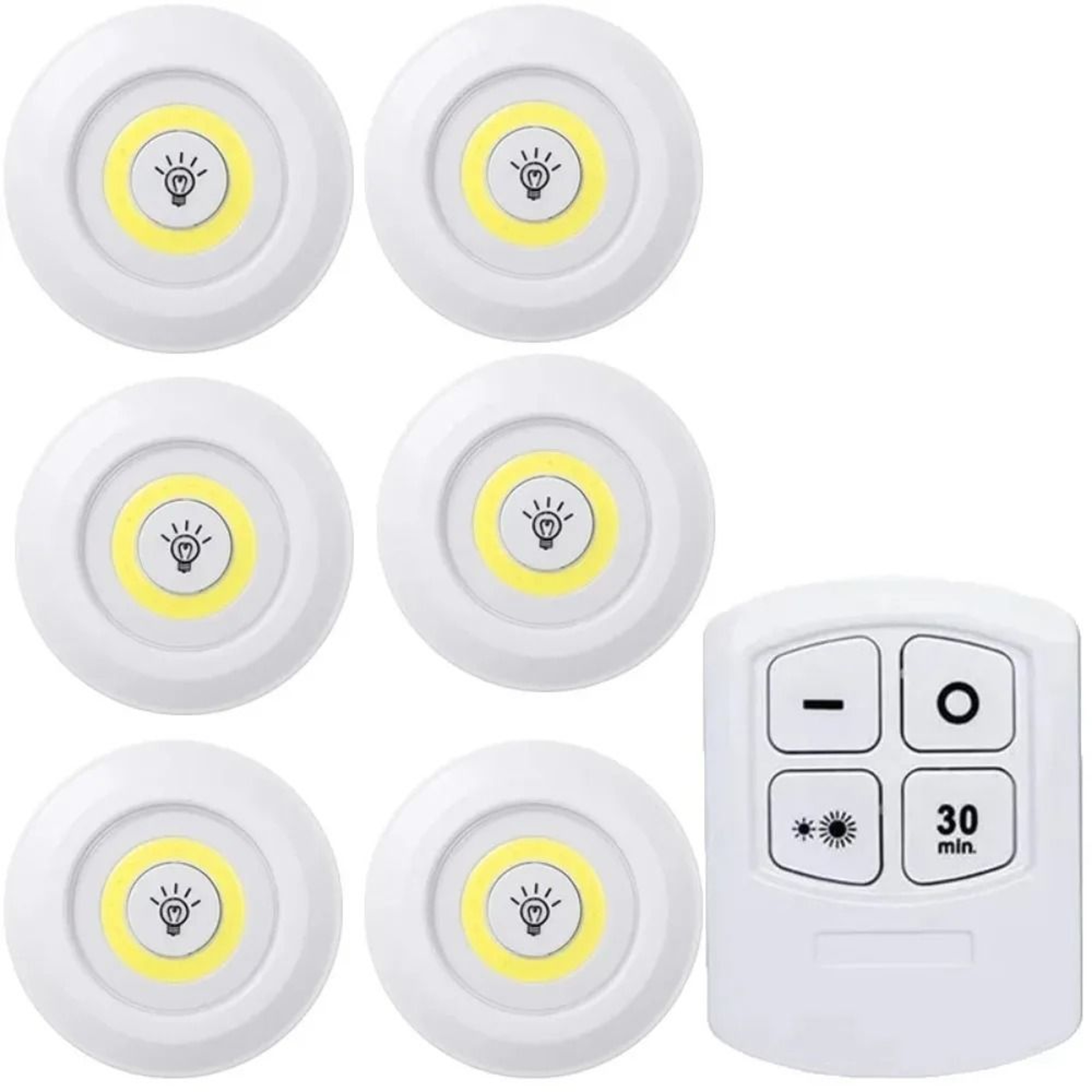 Wireless BatteryOperated LED UnderCabinet Puck Lights With Remote Control 11