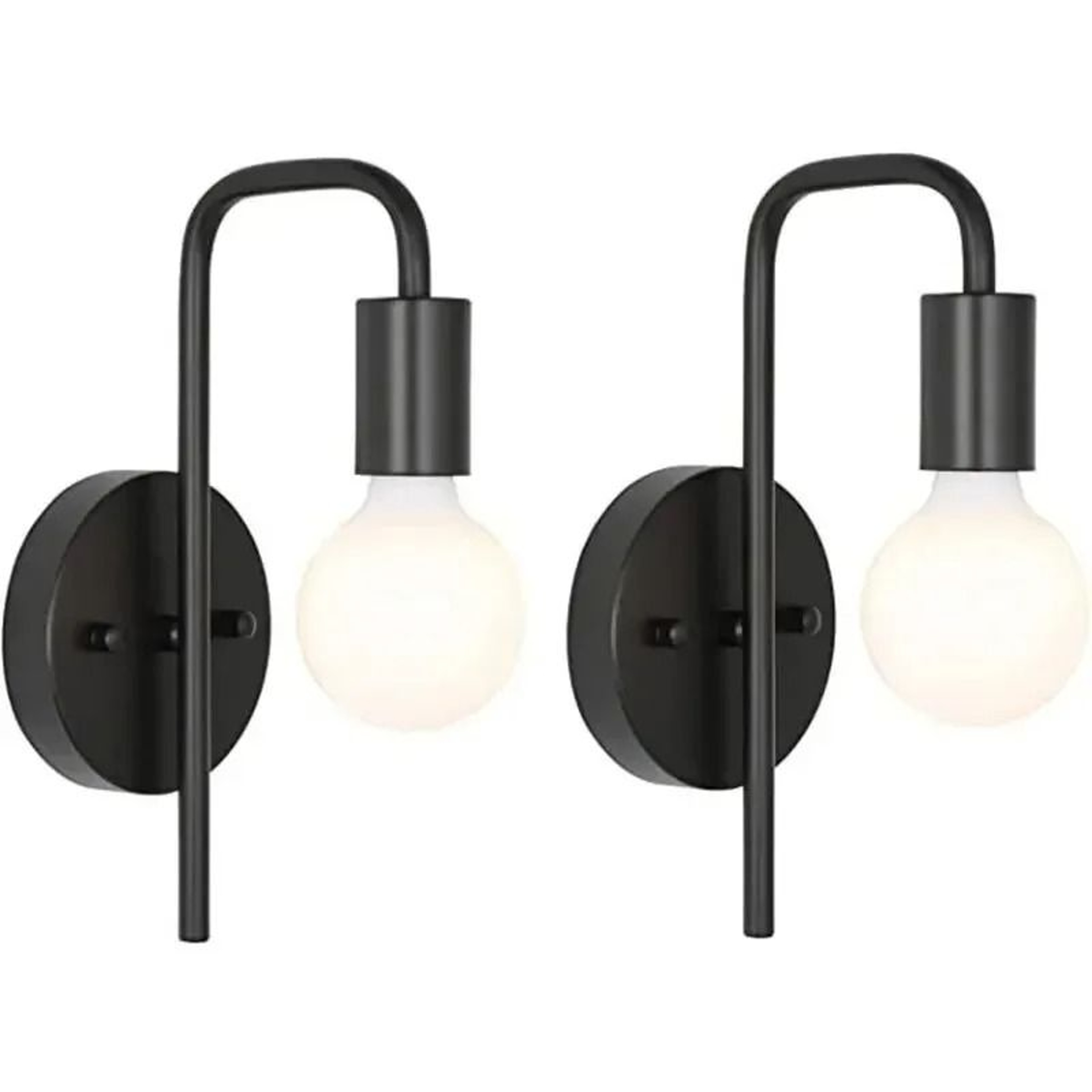 Nordic Curved Pipe Iron Wall Sconce Modern E27 Interior Decor Light For Living Room  Bedroom 4