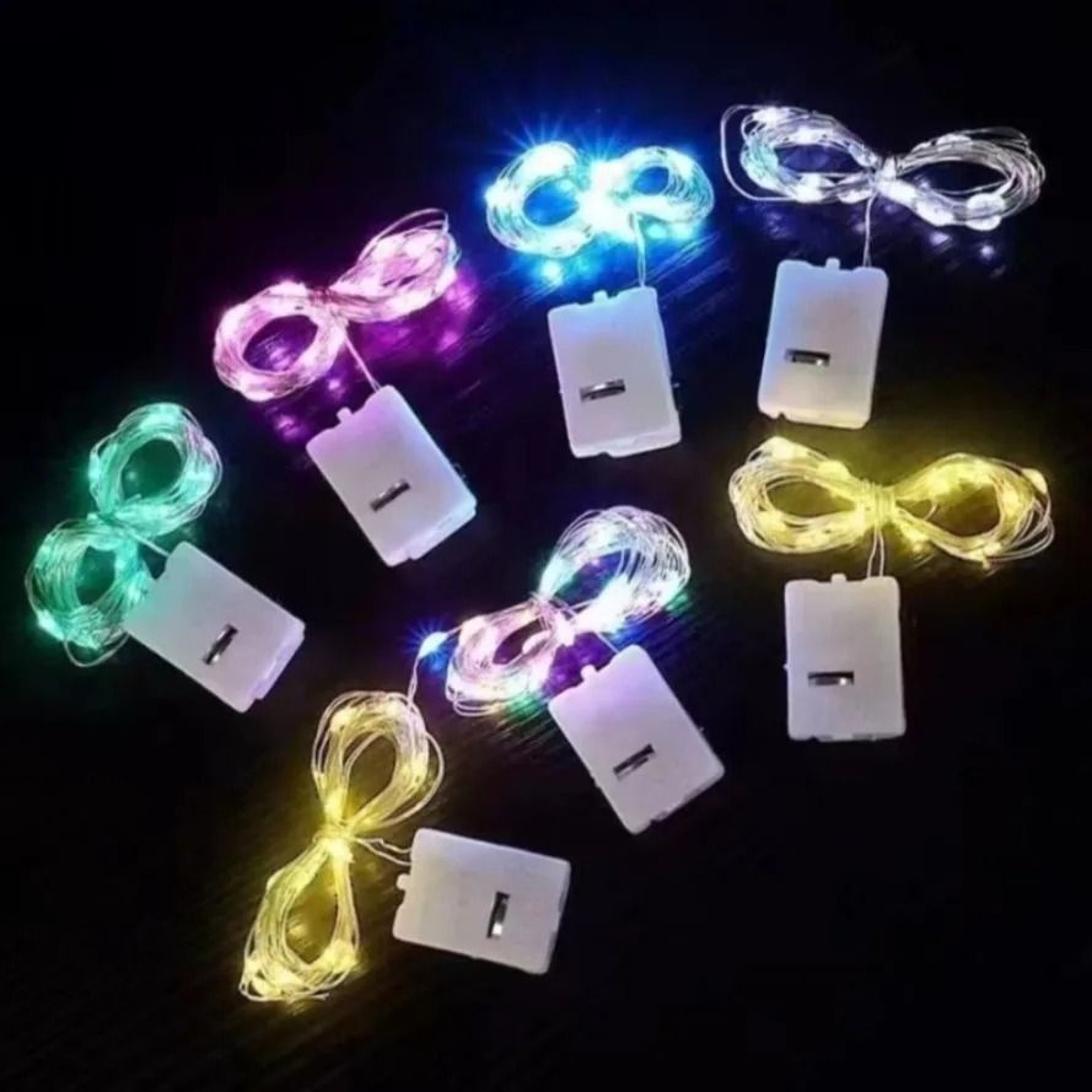 Copper  Silver Wire LED Fairy String Lights BatteryPowered Garland Light For Christmas  Weddings 1