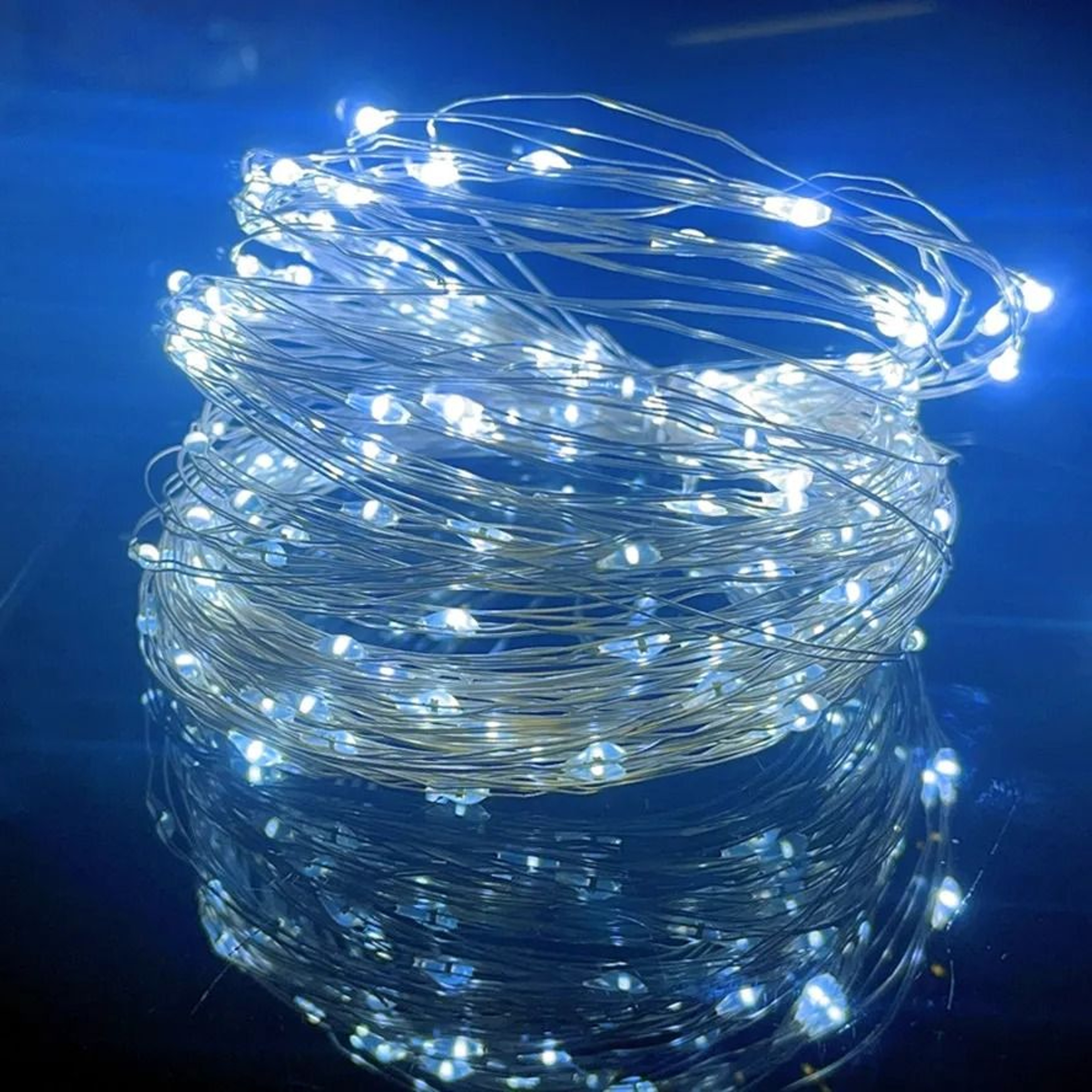 Copper  Silver Wire LED Fairy String Lights BatteryPowered Garland Light For Christmas  Weddings 6
