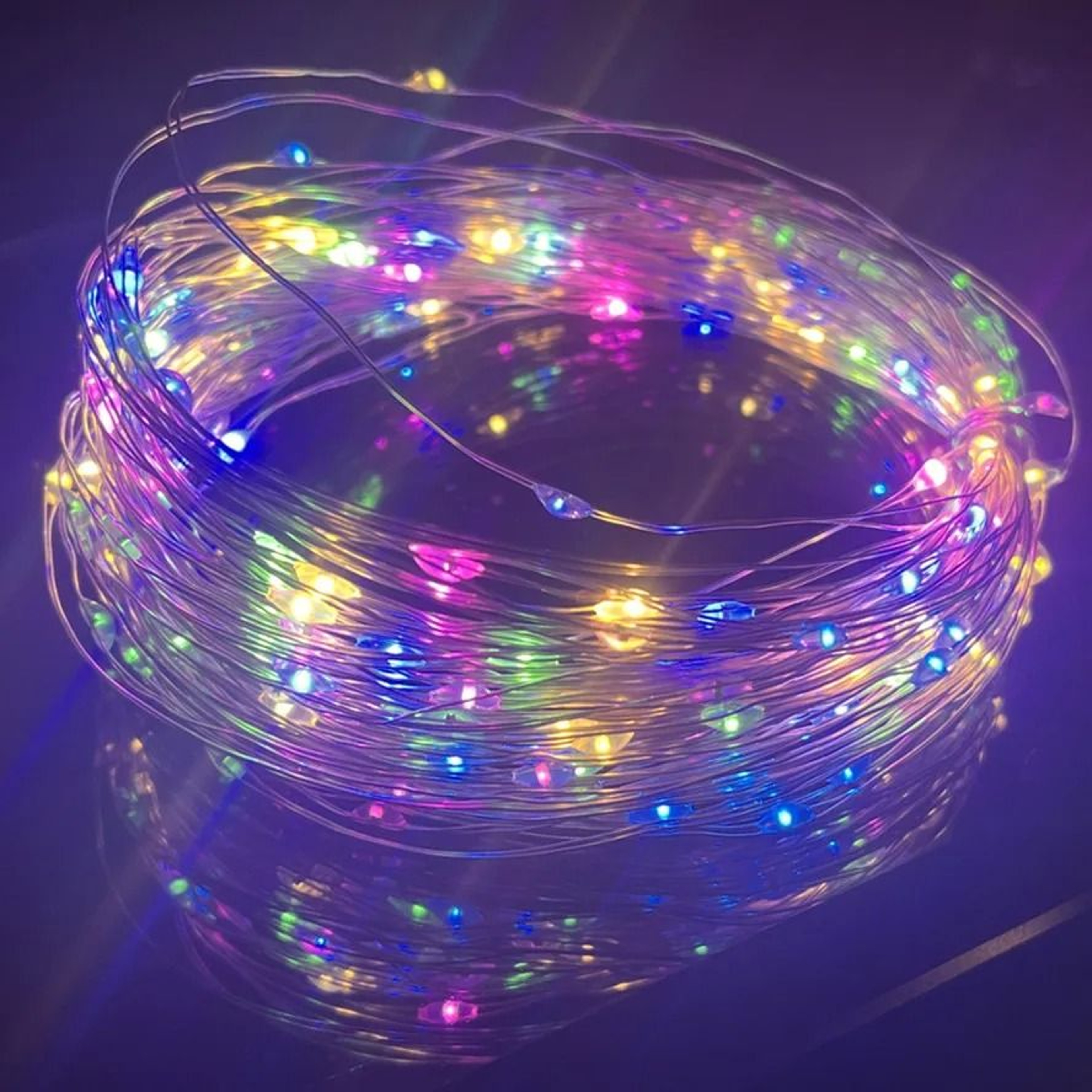 Copper  Silver Wire LED Fairy String Lights BatteryPowered Garland Light For Christmas  Weddings 7